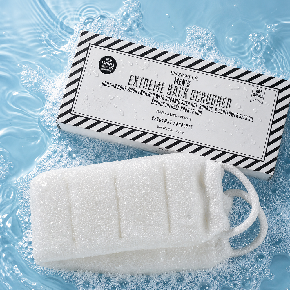 Men's Extreme Body Wash Infused Back Scrubber - Grazingbelles