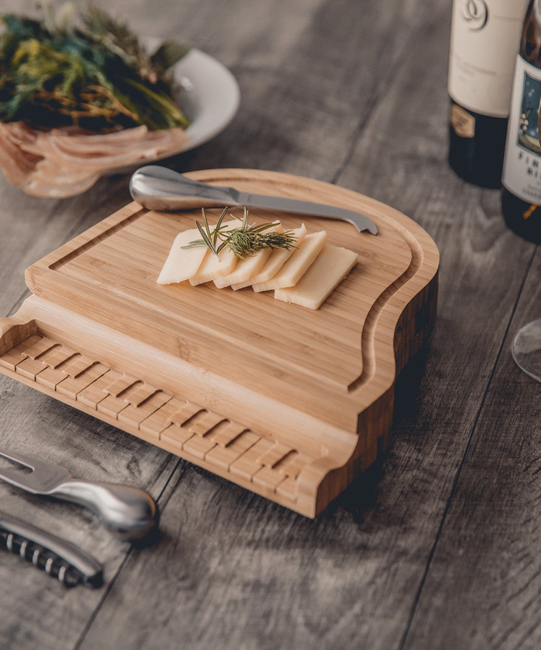 Piano Cheese Cutting Board & Tools Set