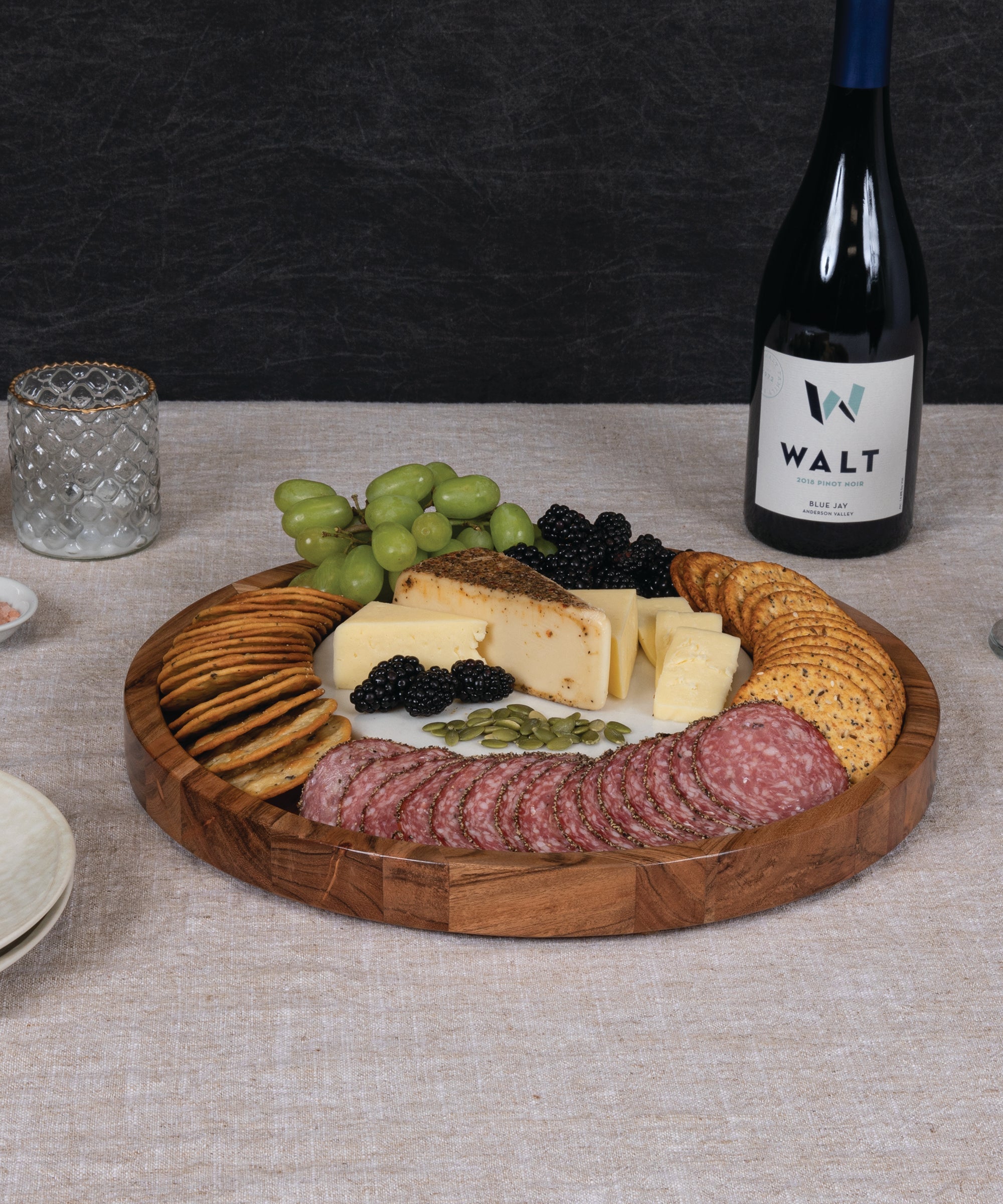 Isla Serving Platter with Marble Cheeseboard Insert