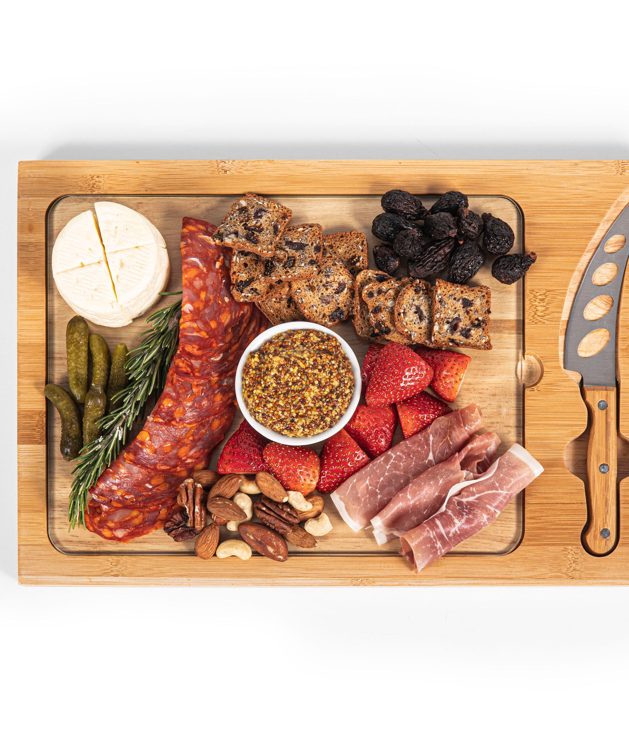 Icon Glass Top Cutting Board & Knife Set