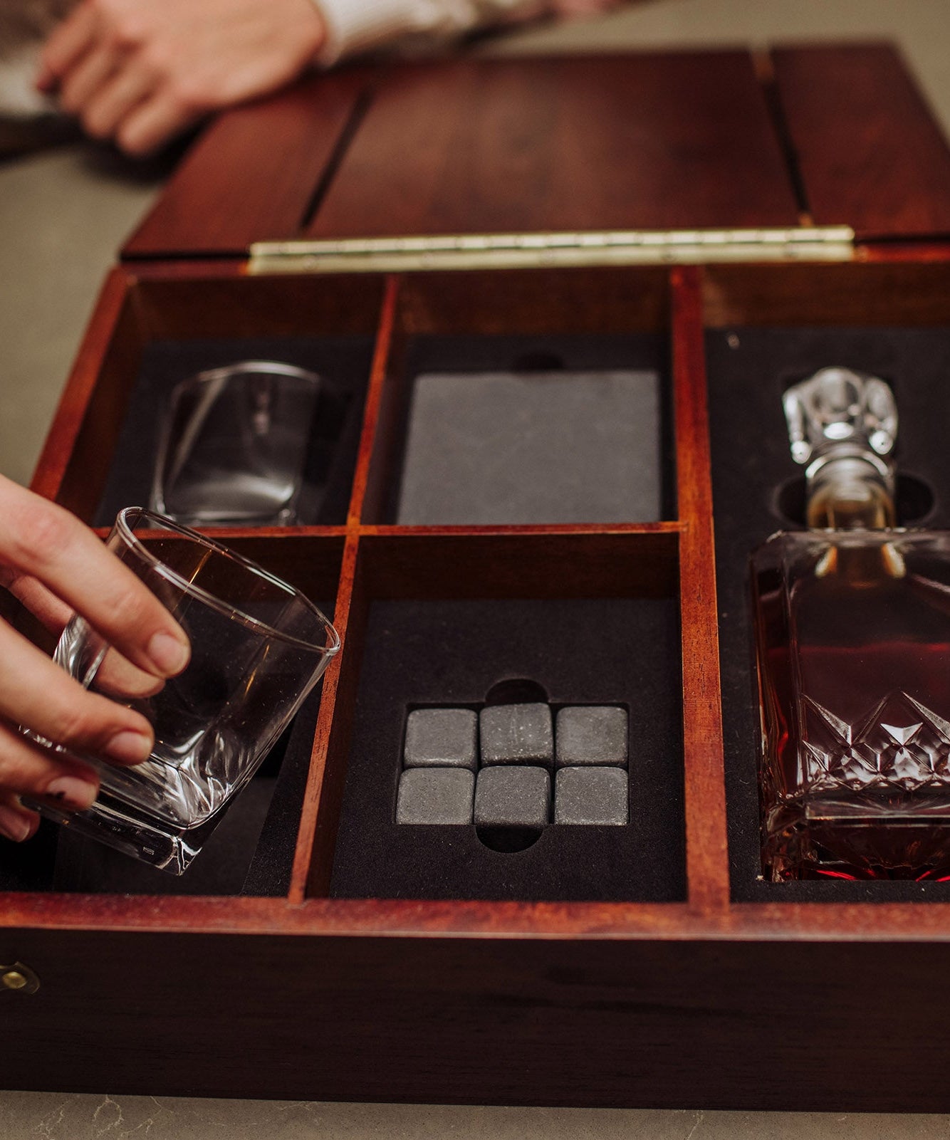 Whiskey Box Gift Set with Decanter