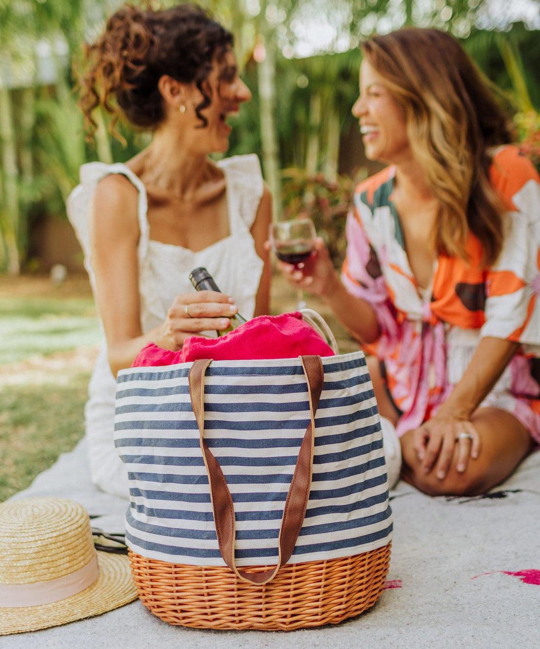 Coronado Canvas and Willow Basket Tote