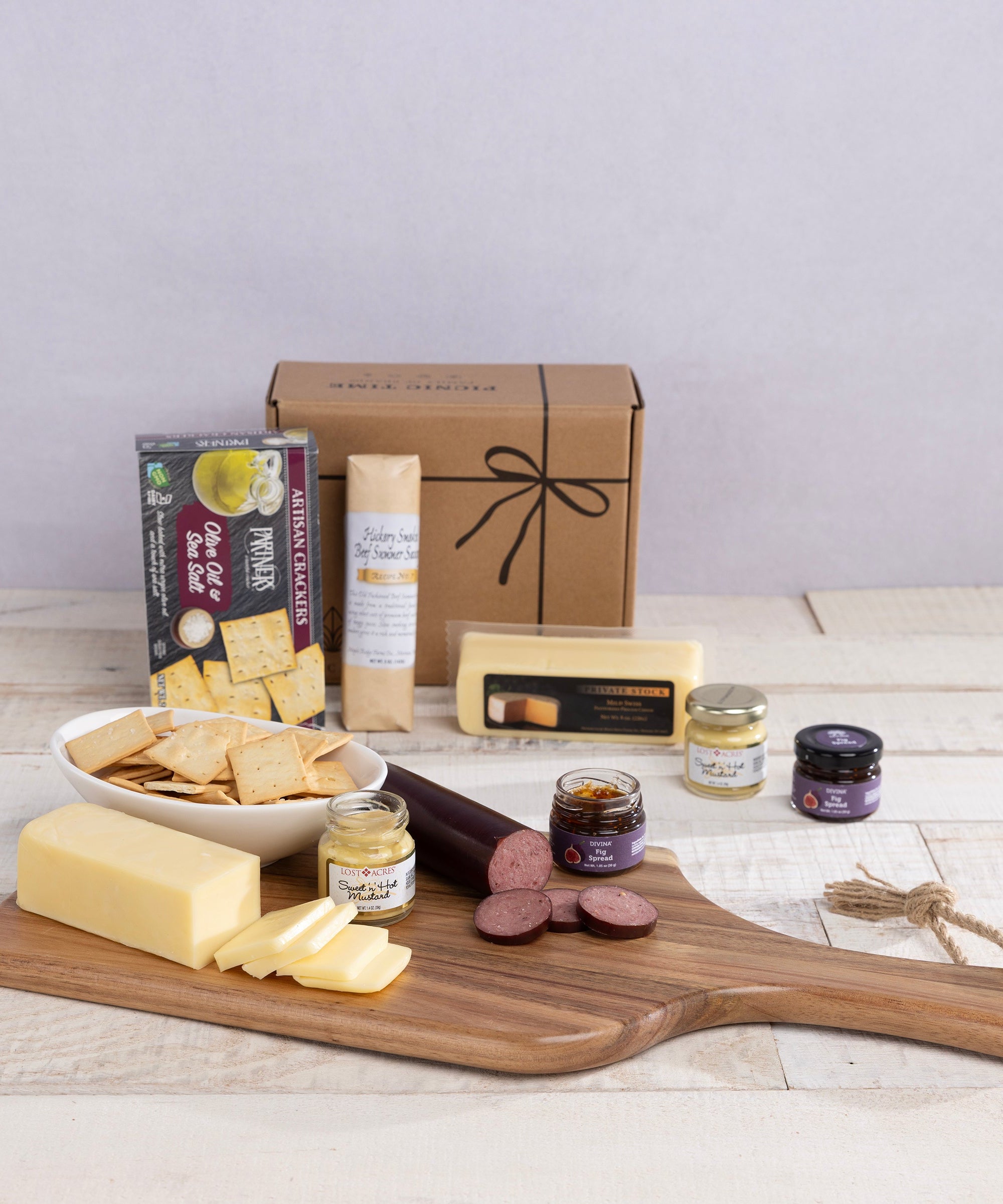 Artisan 18" Charcuterie Board with Gourmet Gift Pack