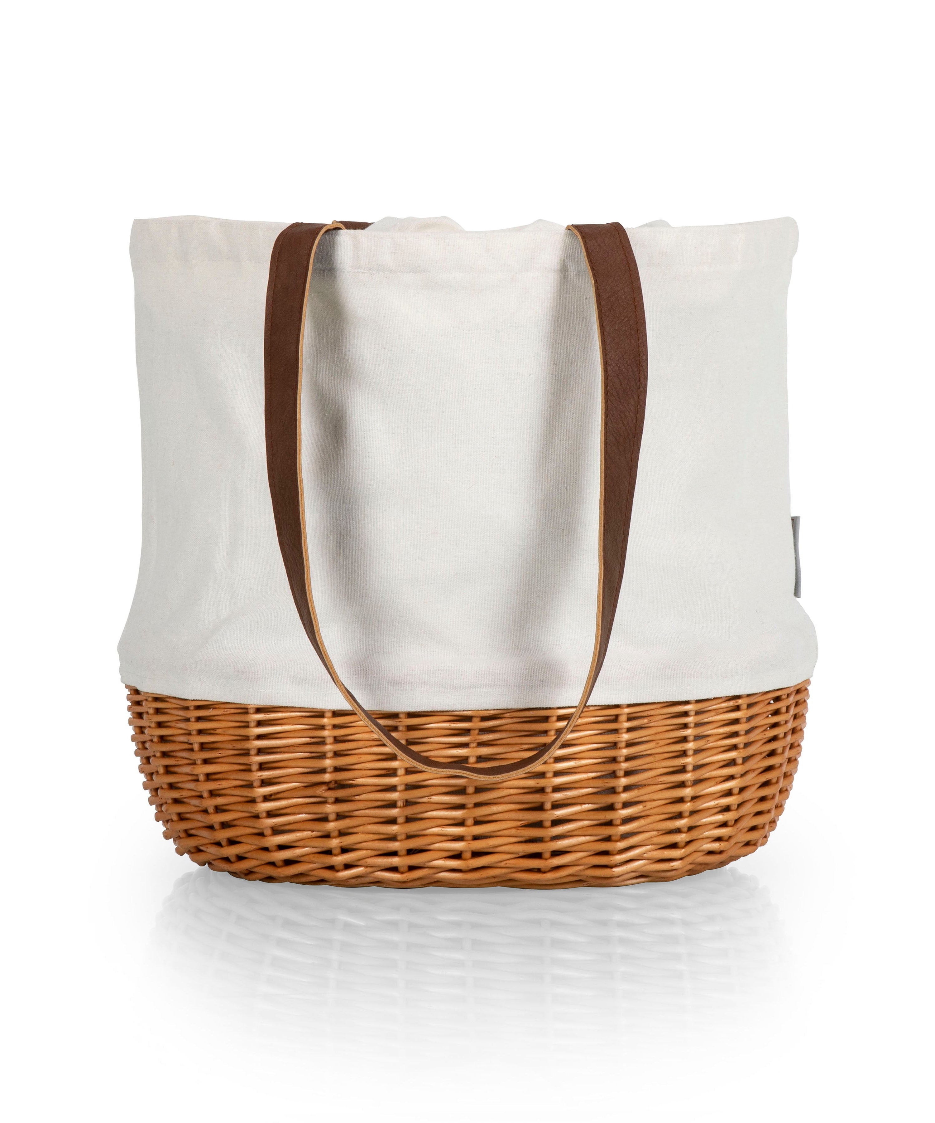 Coronado Canvas and Willow Basket Tote