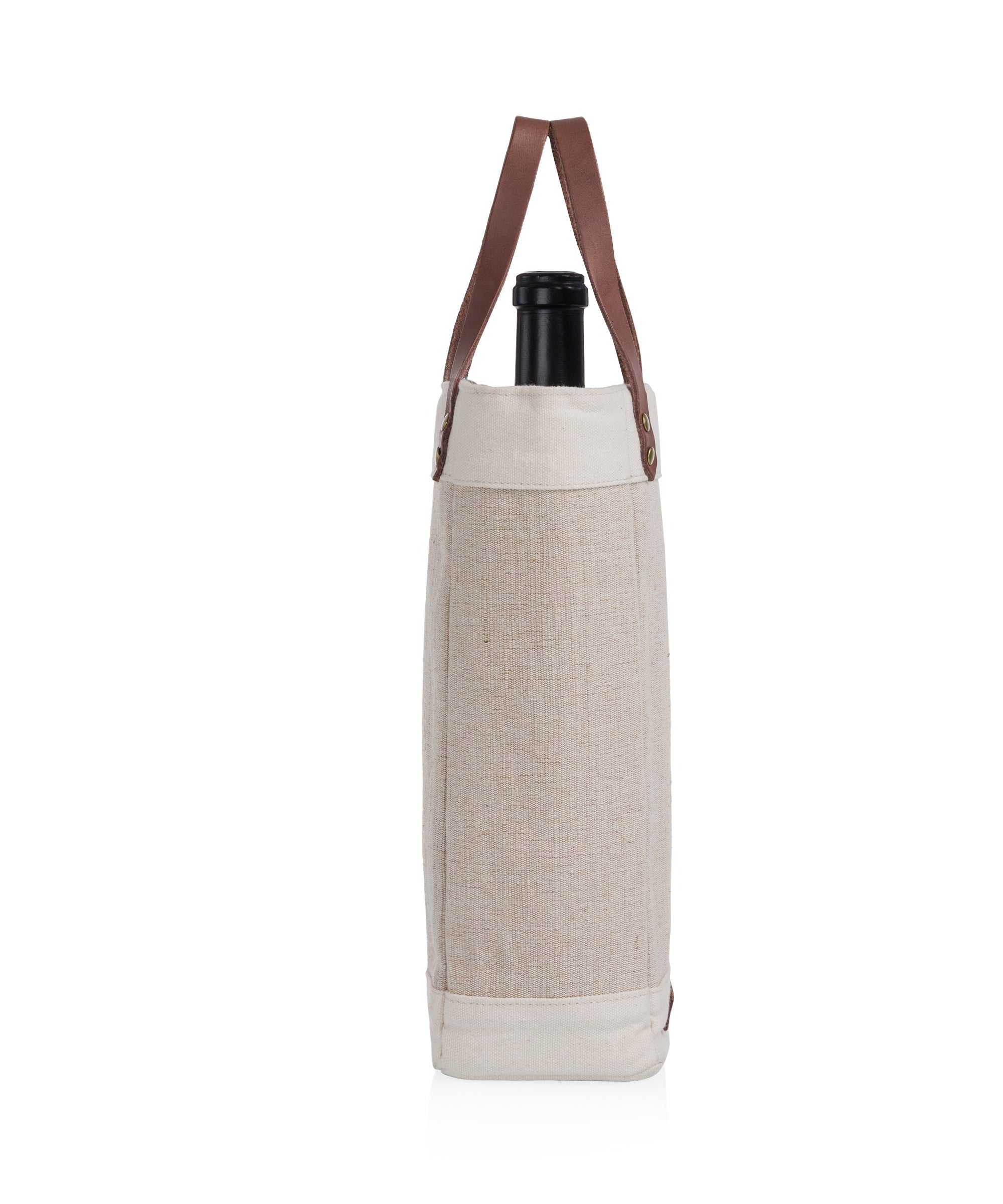 Pinot Jute Single Bottle Insulated Wine Bag
