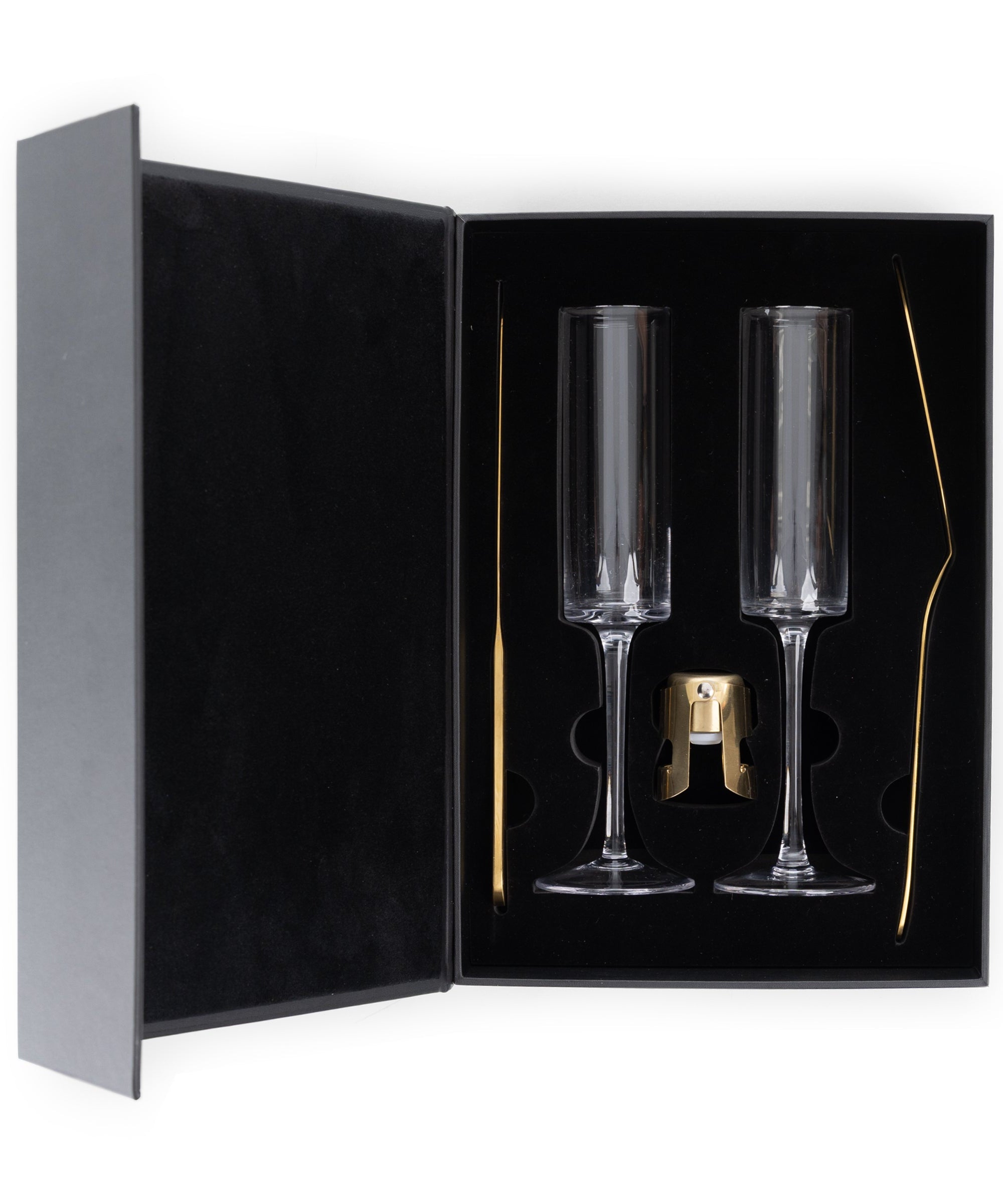 Arbane Champagne Glass Set with Cake Knife
