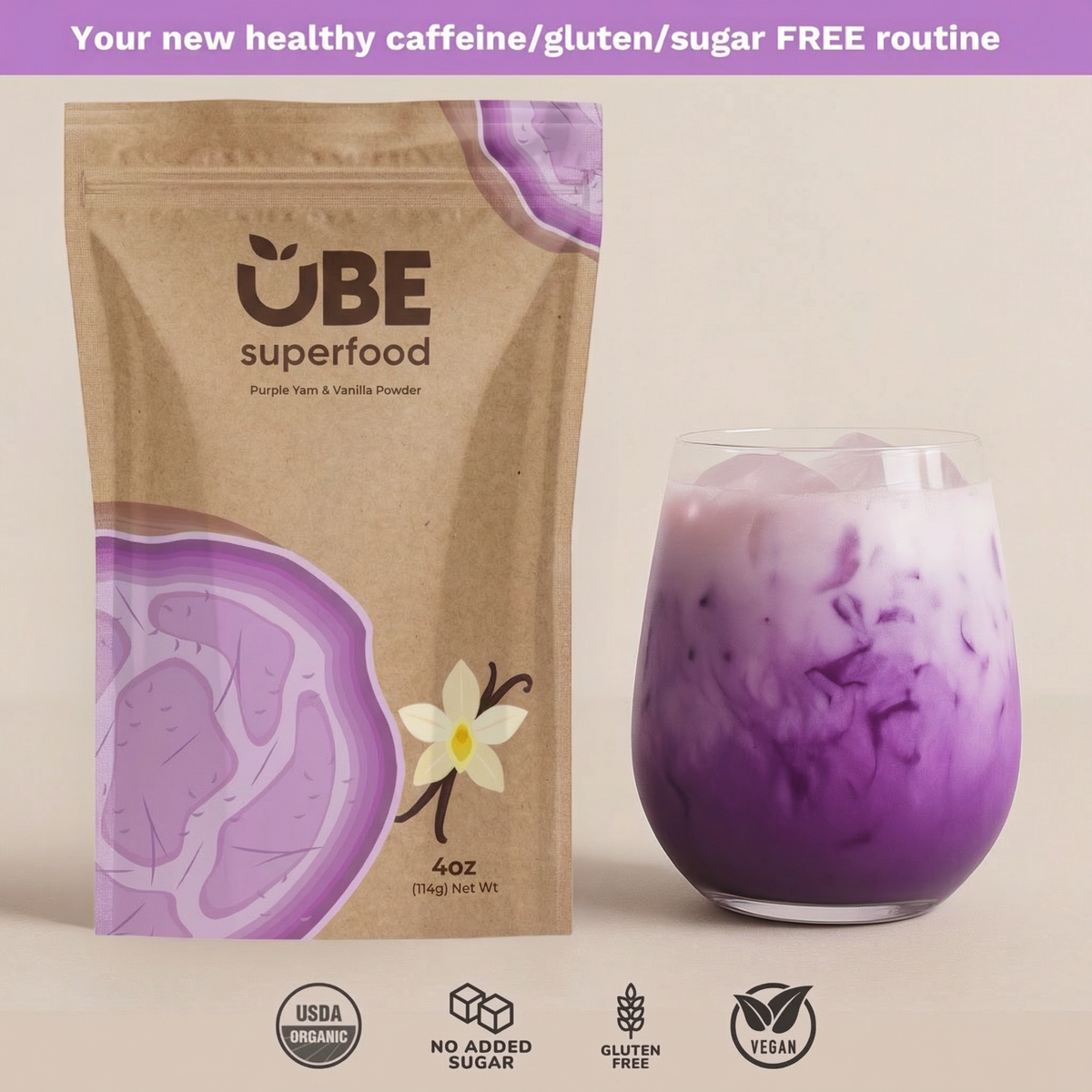 Organic Ube Powder - Premium Authentic Ube for Lattes & Baking