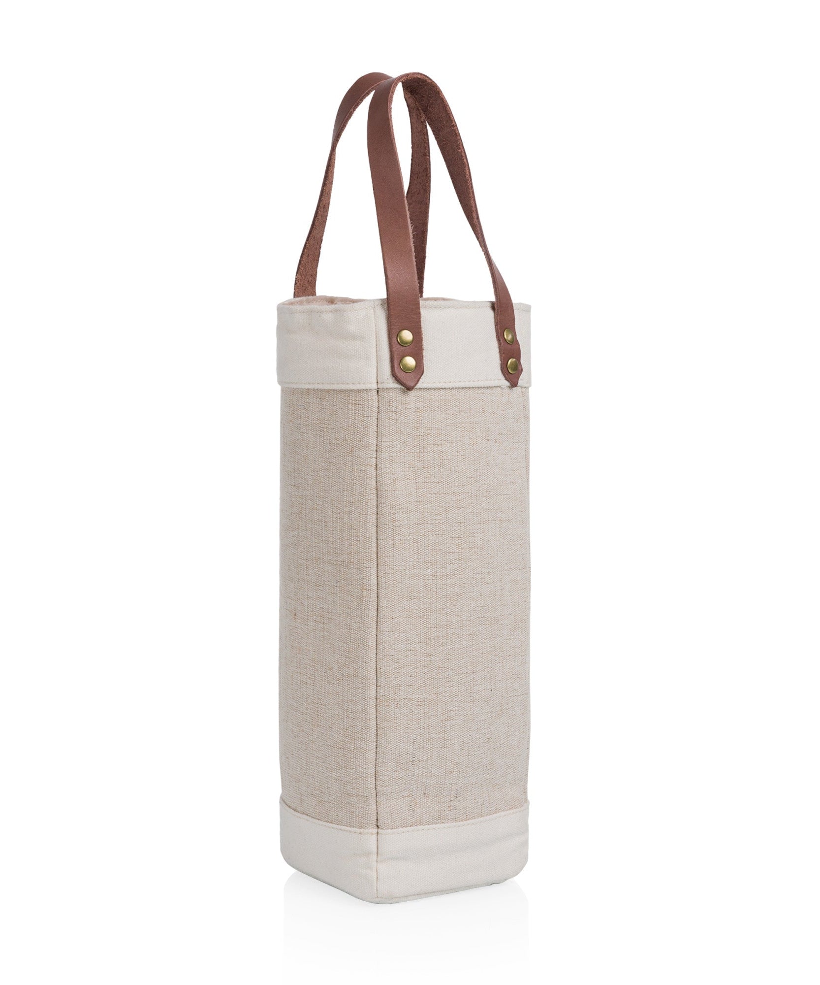 Pinot Jute Single Bottle Insulated Wine Bag