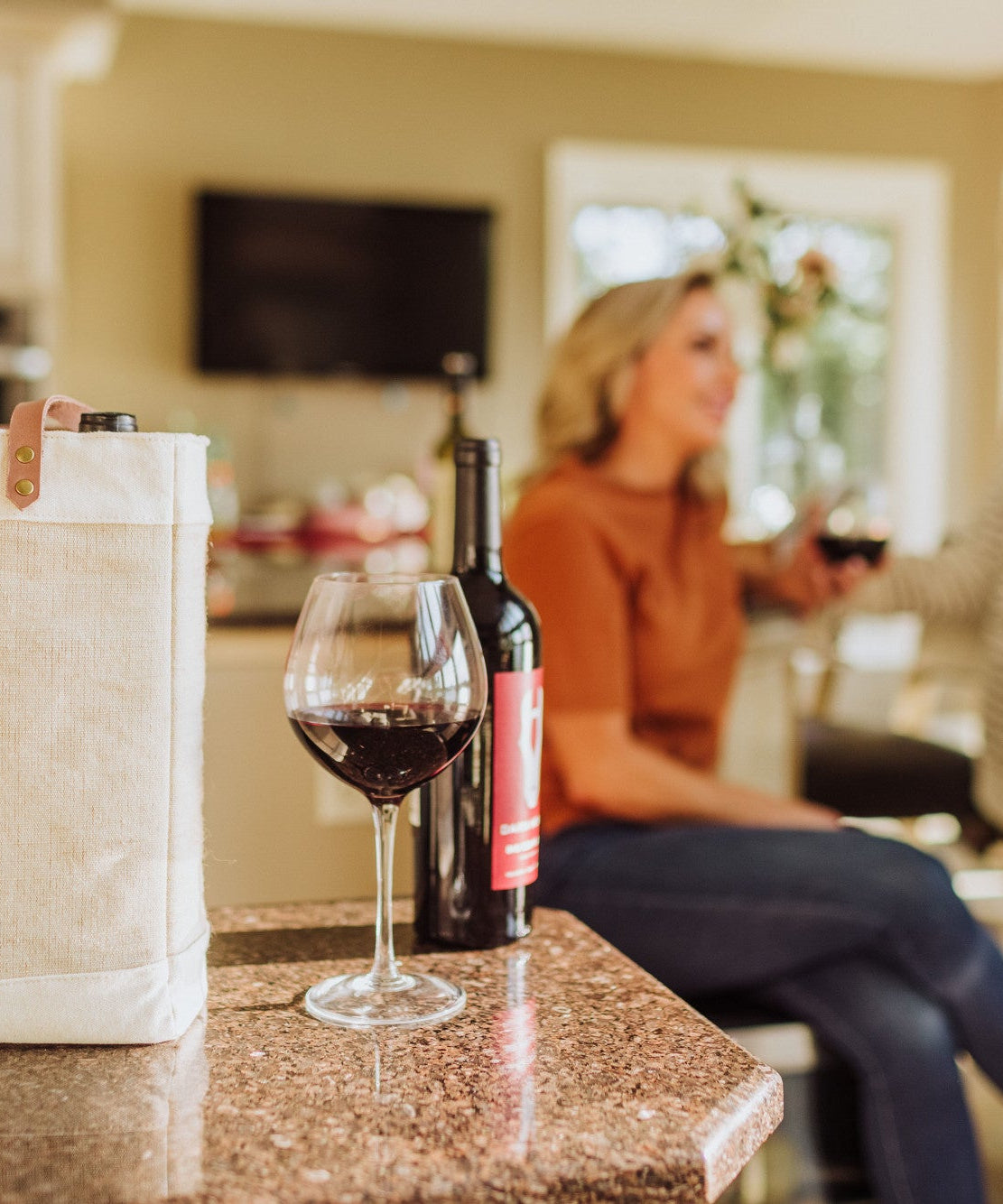 Pinot Jute 3 Bottle Insulated Wine Bag