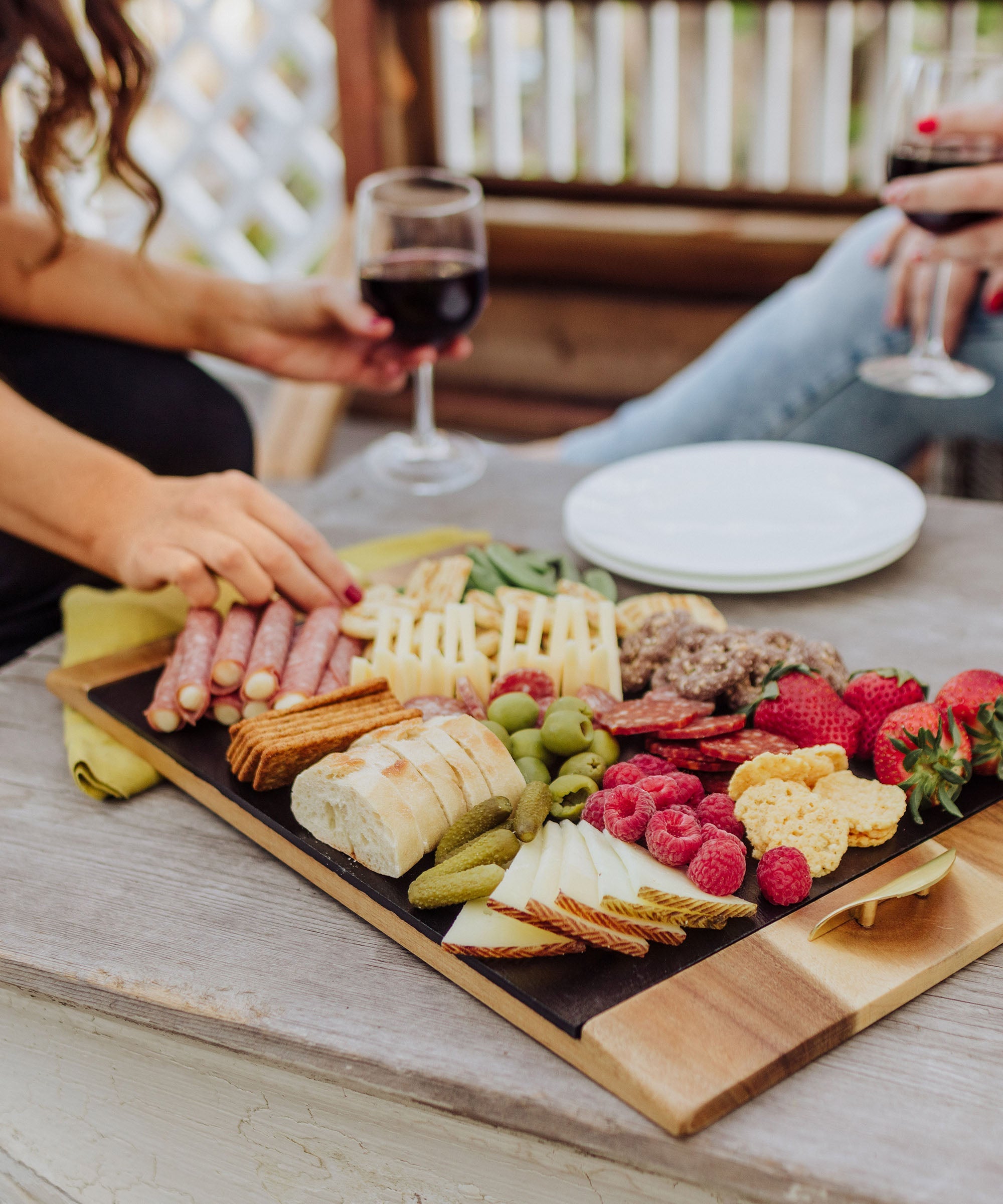 Covina Acacia and Slate Serving Tray