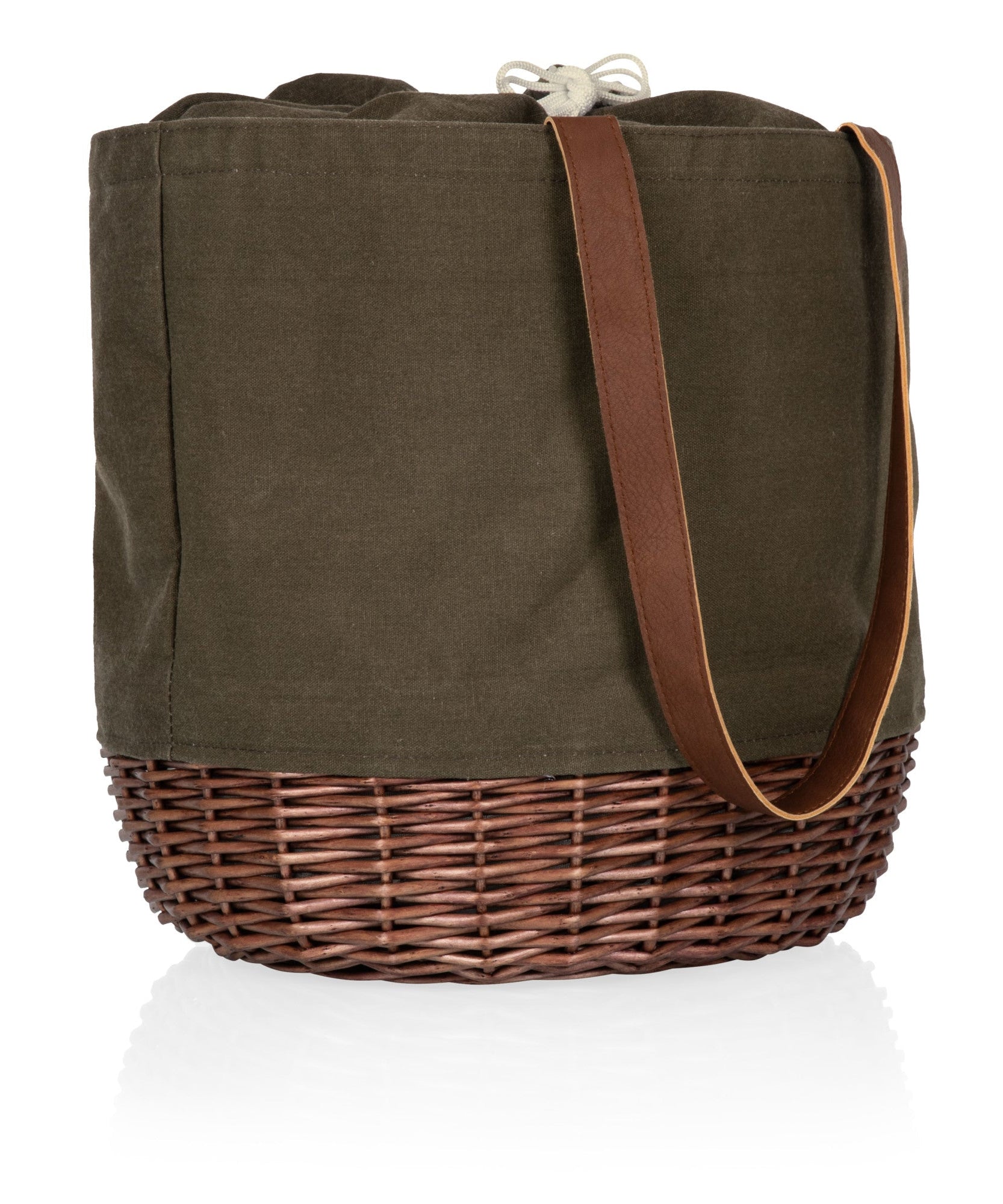 Coronado Canvas and Willow Basket Tote