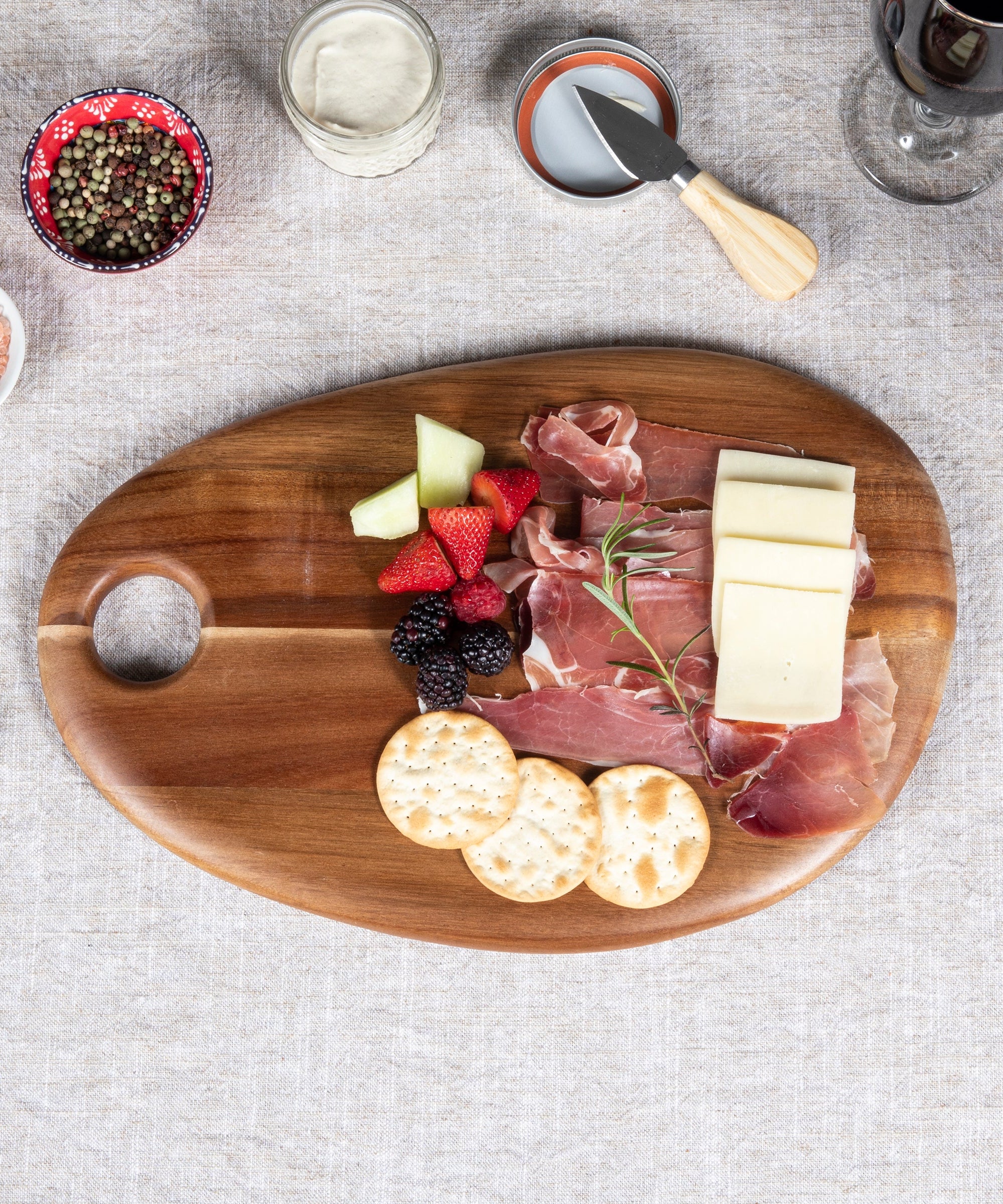 Pebble Shaped Acacia Serving Board 15" x 10"