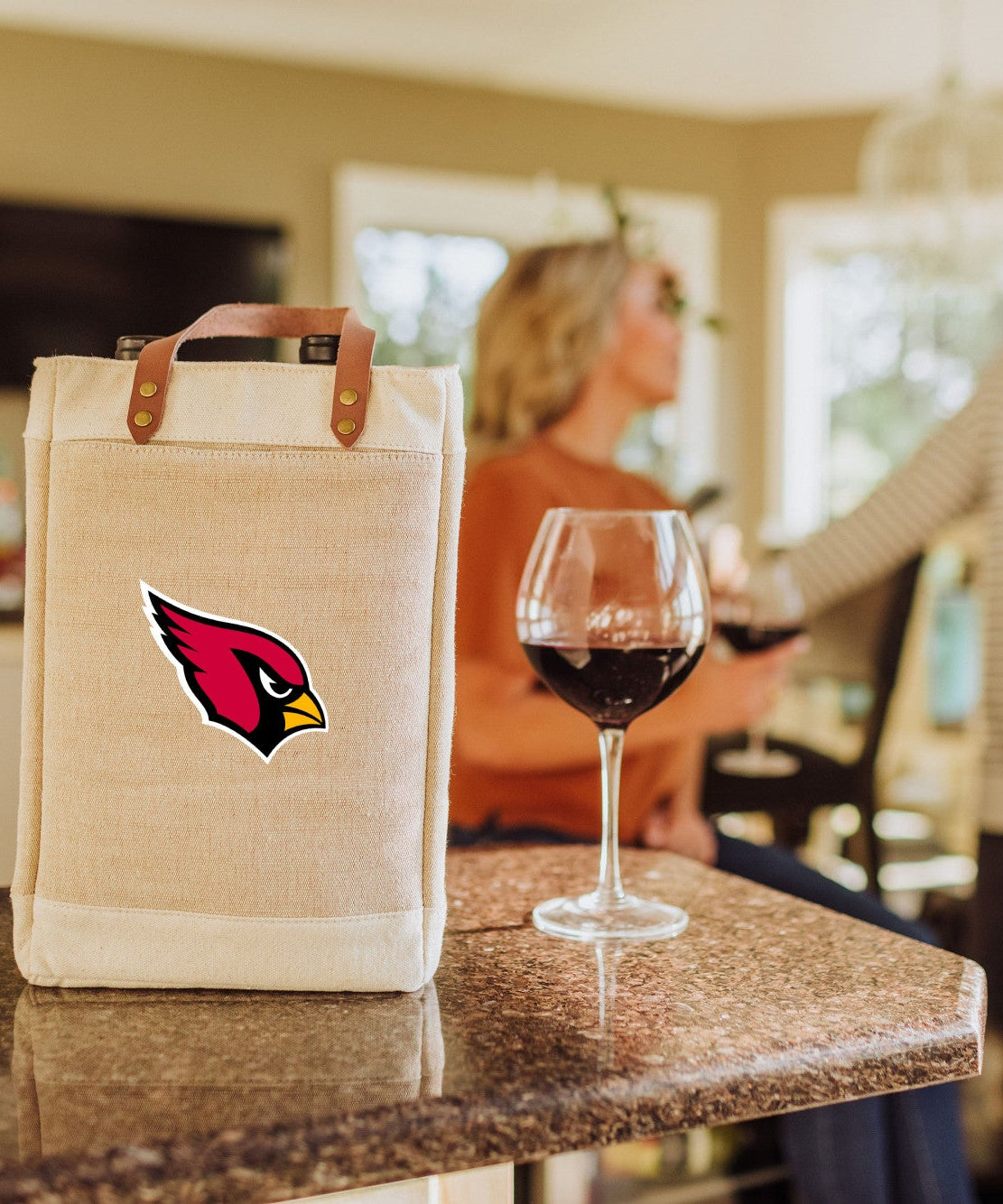 Arizona Cardinals - Pinot Jute 2 Bottle Insulated Wine Bag