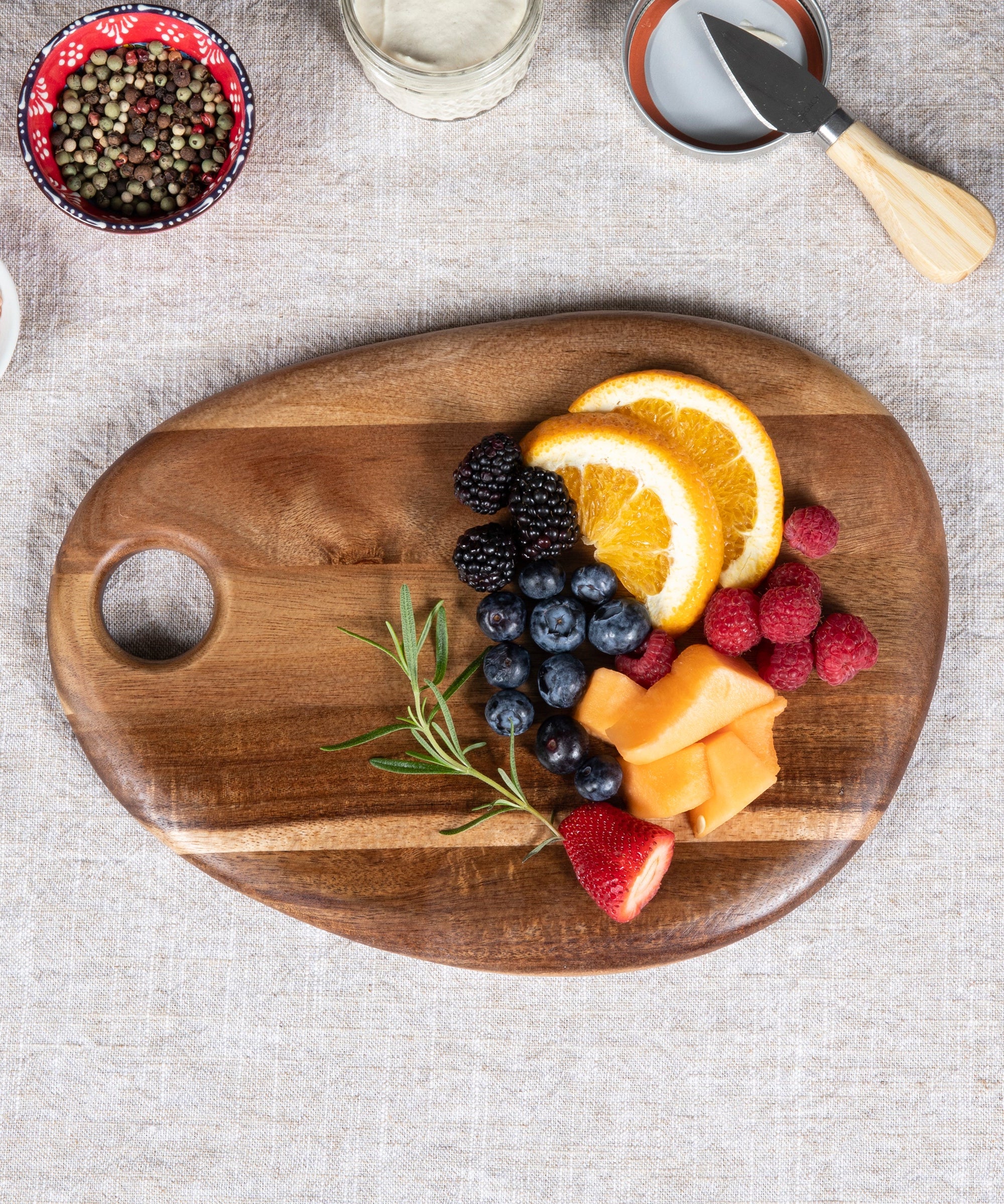 Pebble Shaped Acacia Serving Board 12" x 9"