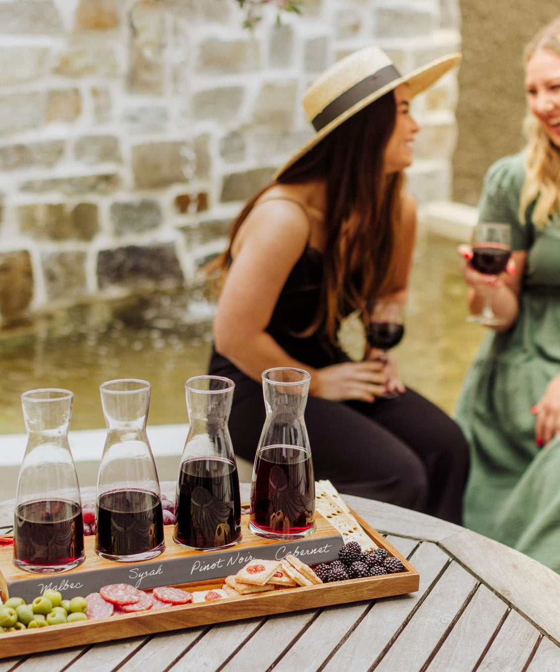 Cava Wine Tasting Kit with 4 Glass Carafes