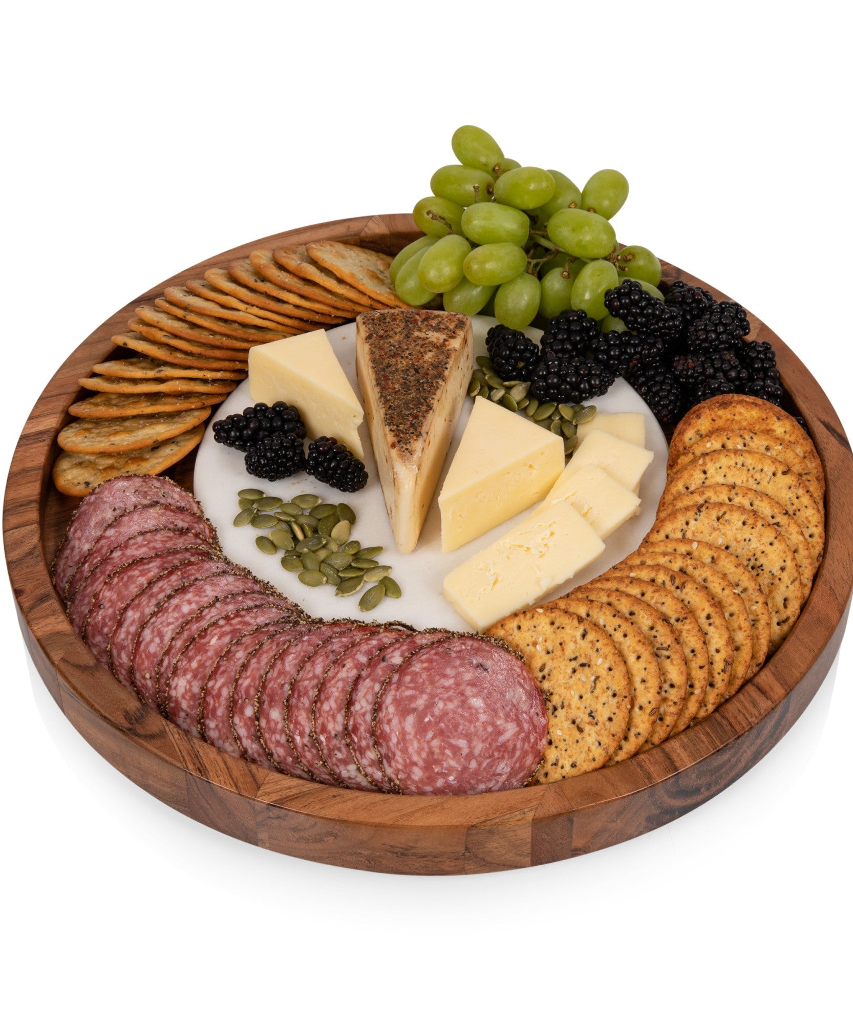 Isla Serving Platter with Marble Cheeseboard Insert