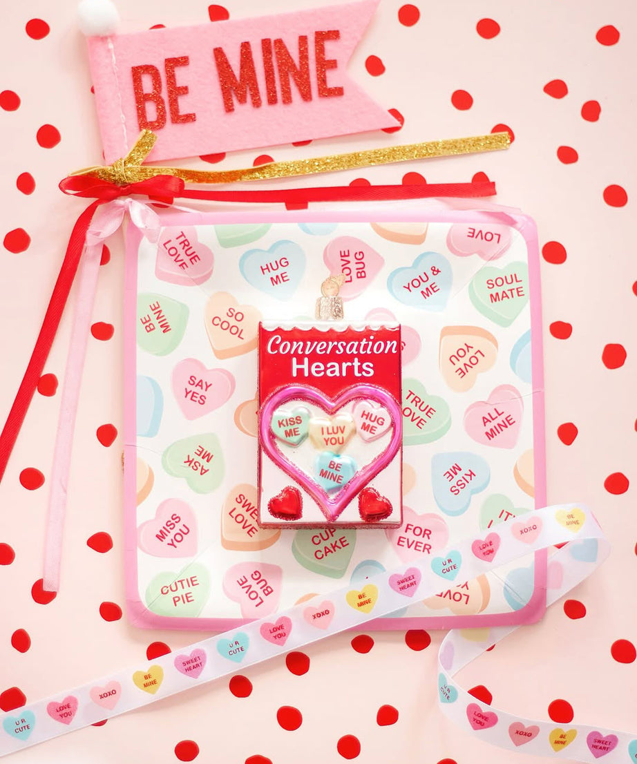 Conversation Hearts Candy Ornament - Grazingbelles