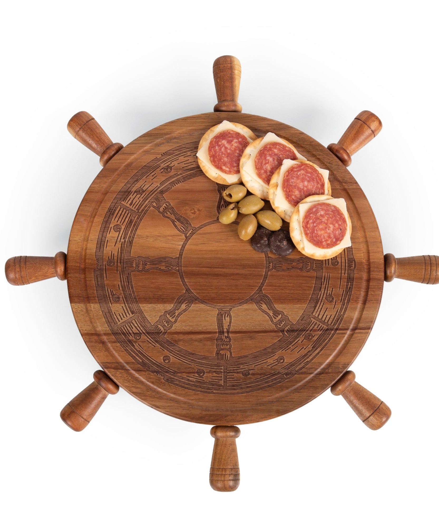 Helmsman Lazy Susan Cheese Board with Tool Set