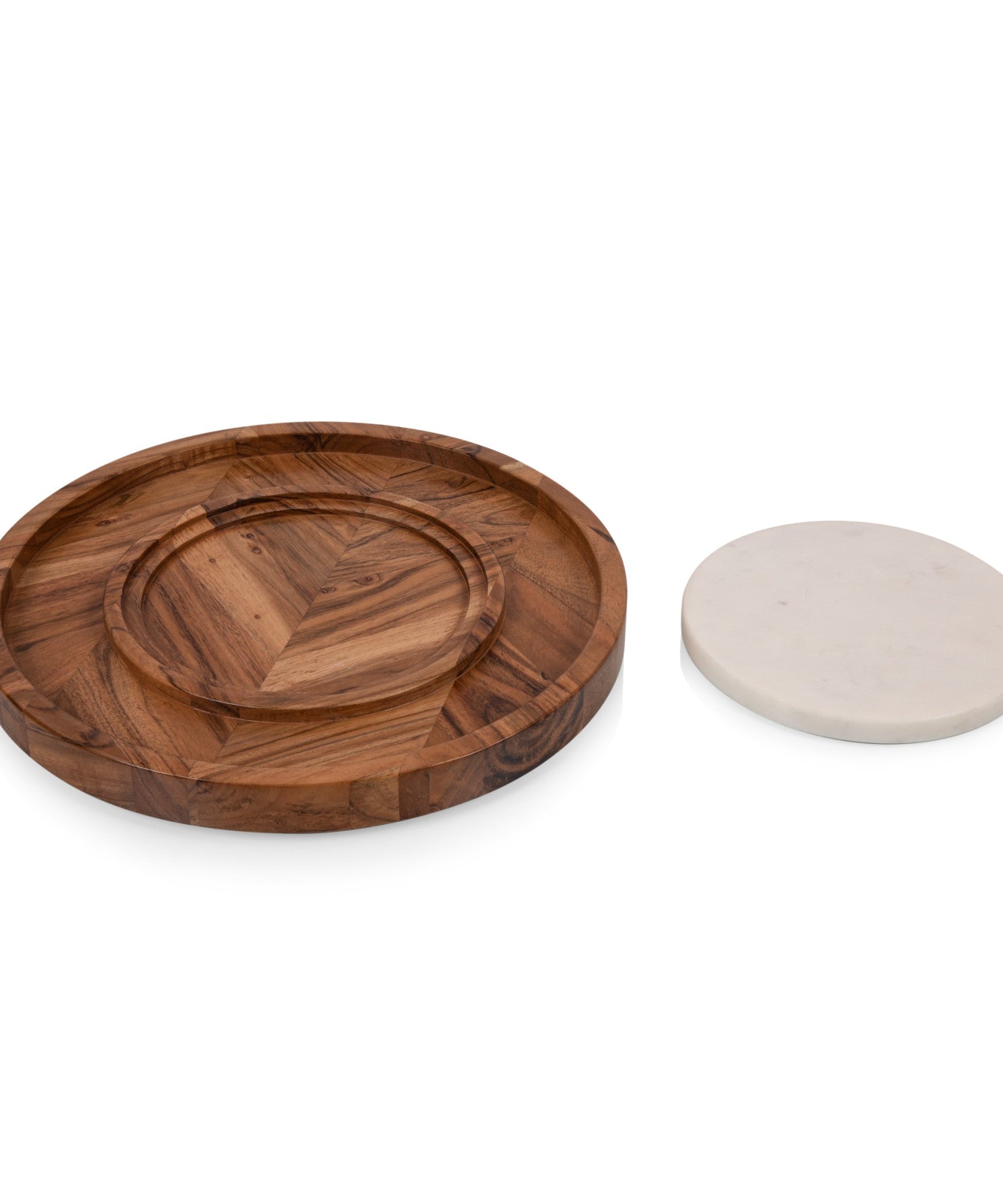 Isla Serving Platter with Marble Cheeseboard Insert