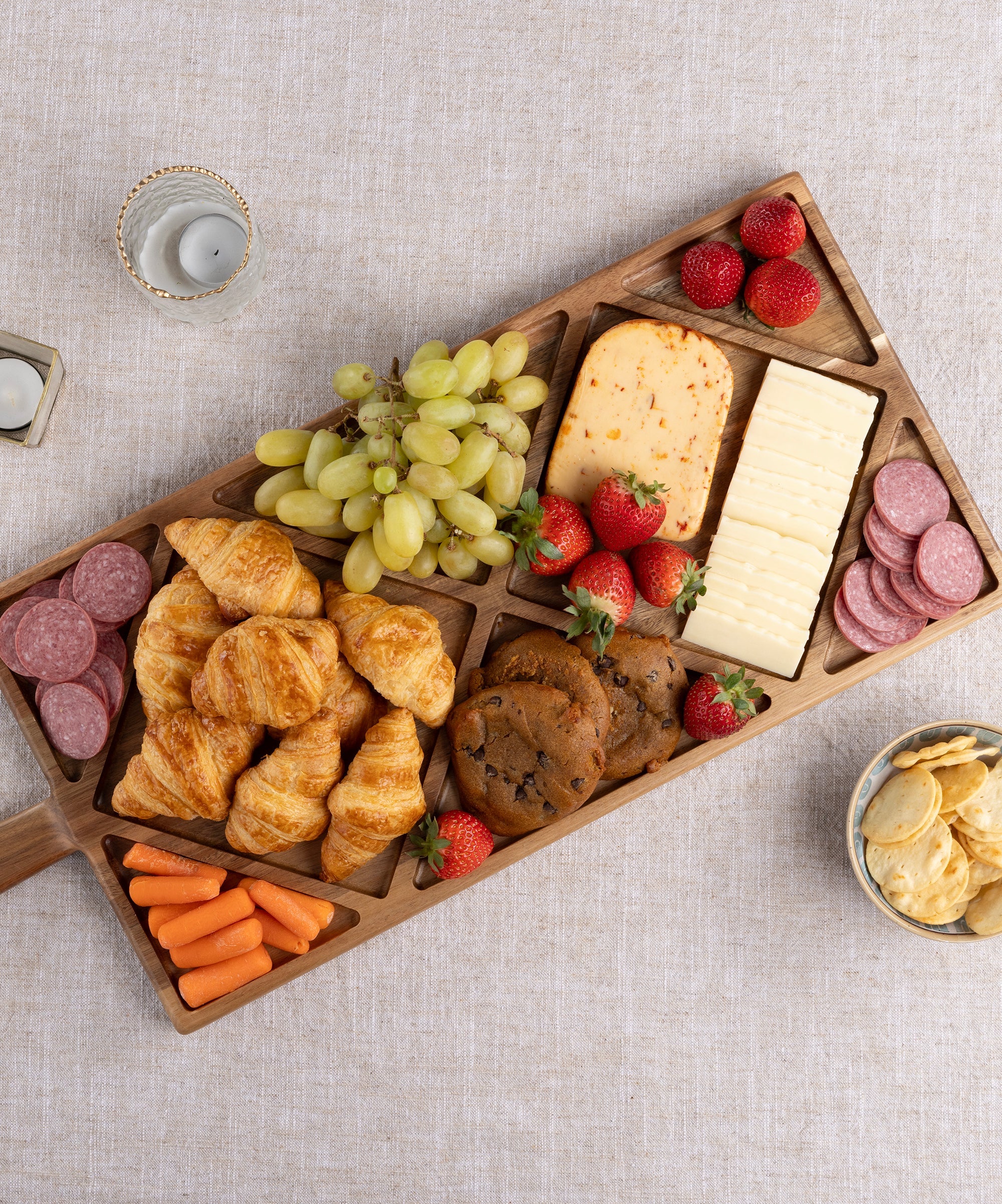 Acacia Grazing Charcuterie Sectioned Serving Board