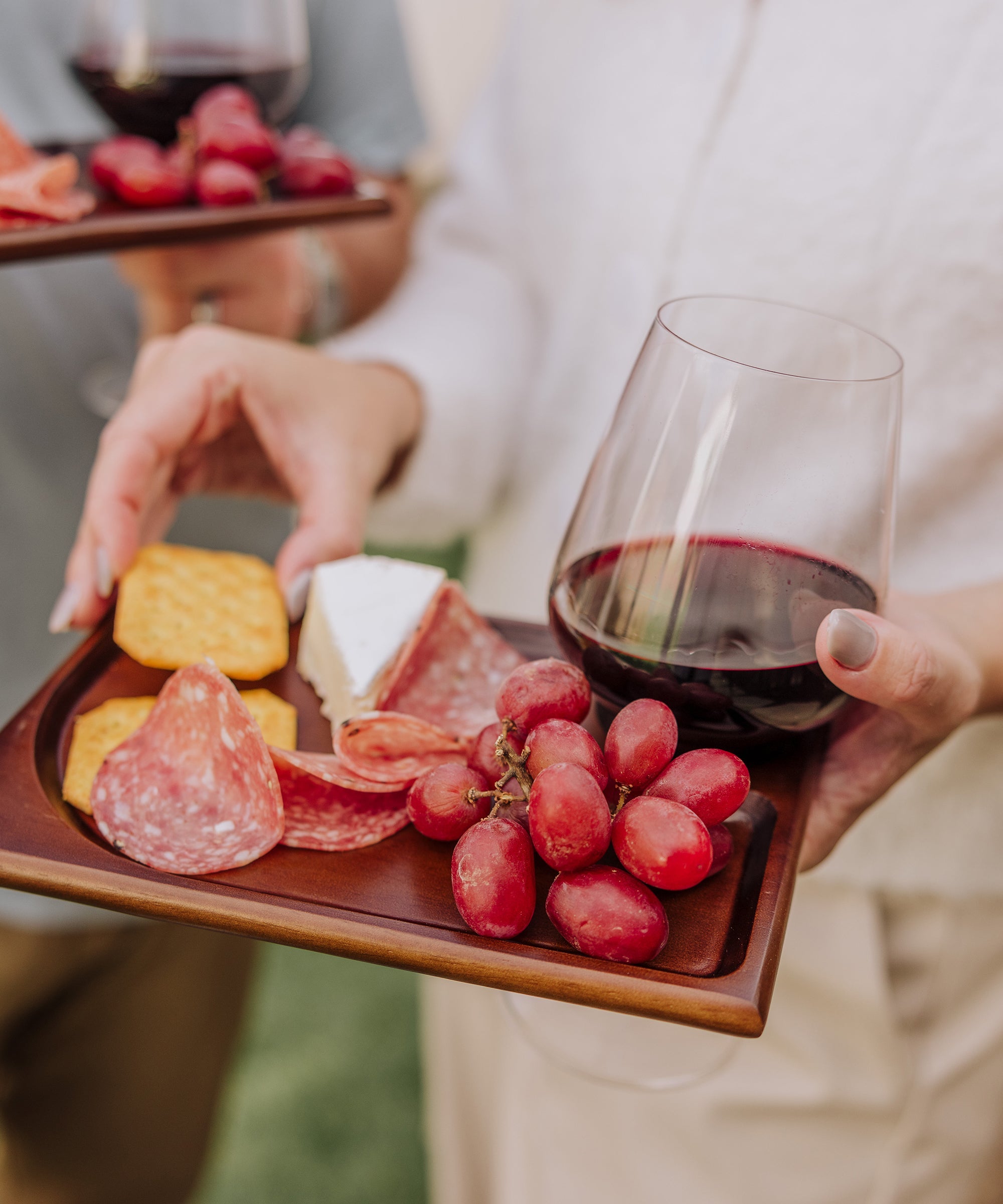 Rectangle Wine Appetizer Plate Set of 4