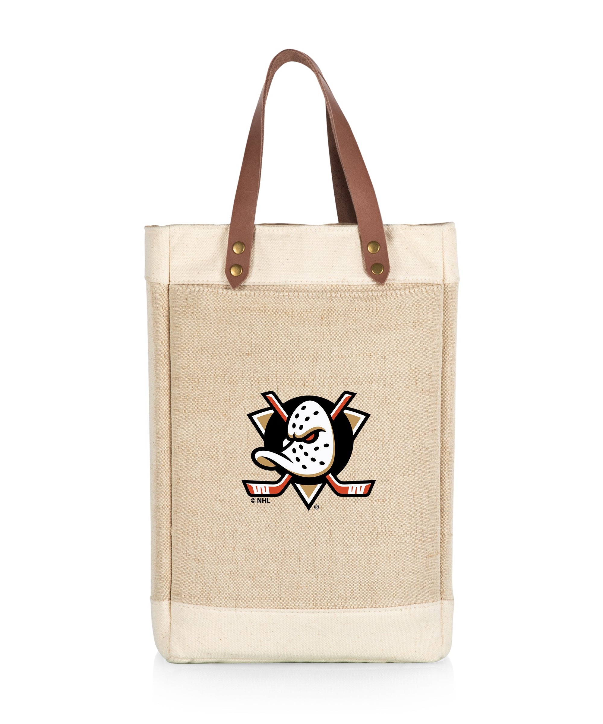 Anaheim Ducks - Pinot Jute 2 Bottle Insulated Wine Bag