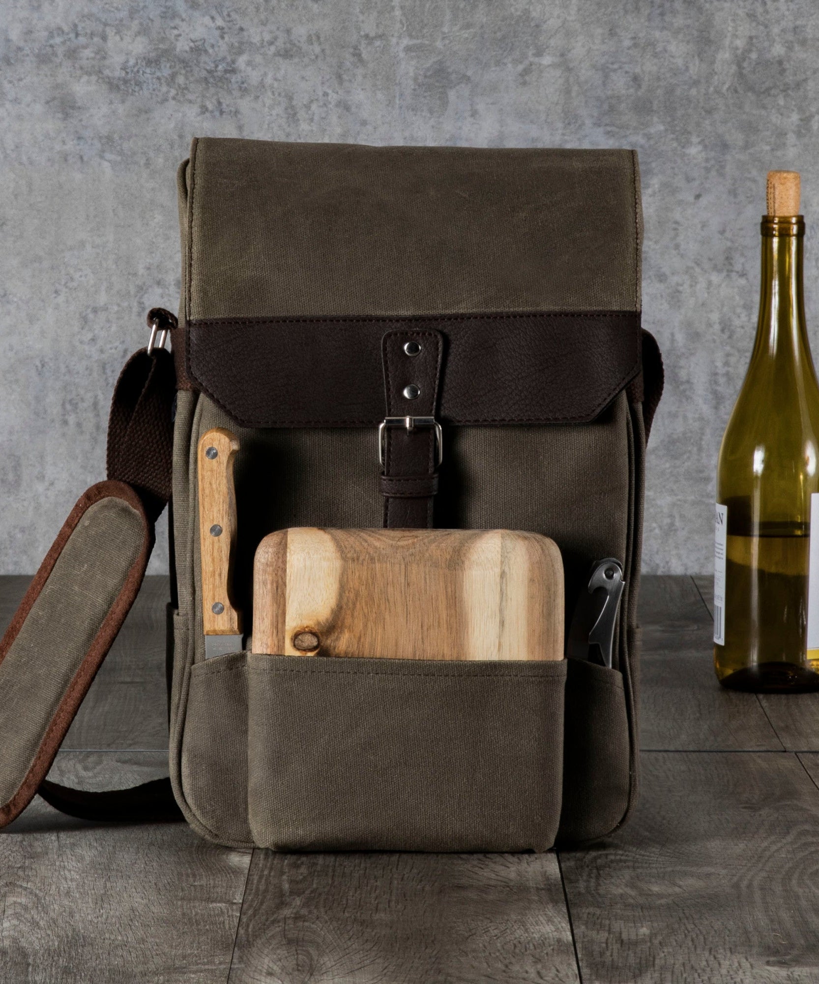 2 Bottle Insulated Wine & Cheese Cooler Tote