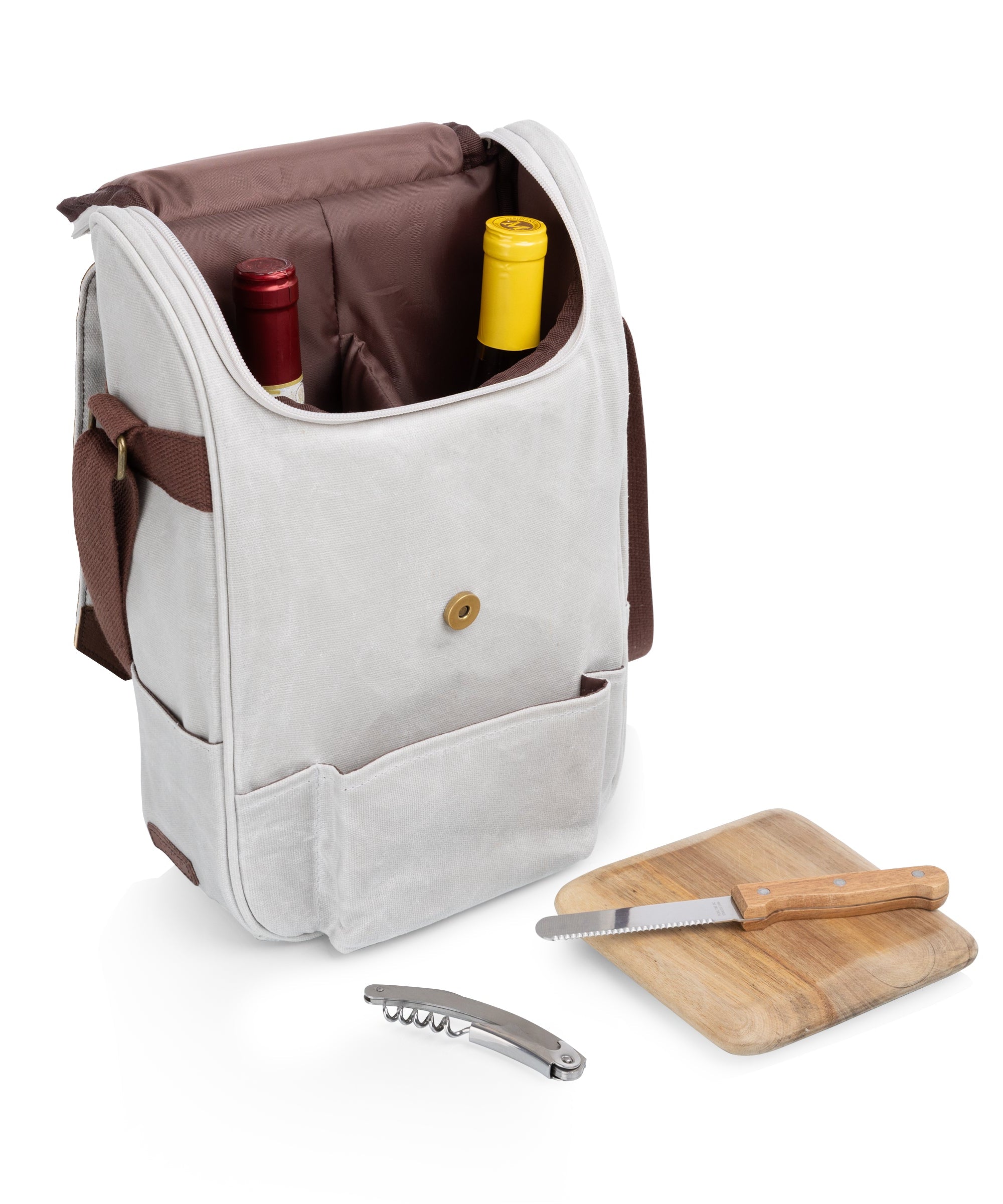 2 Bottle Insulated Wine & Cheese Cooler Tote