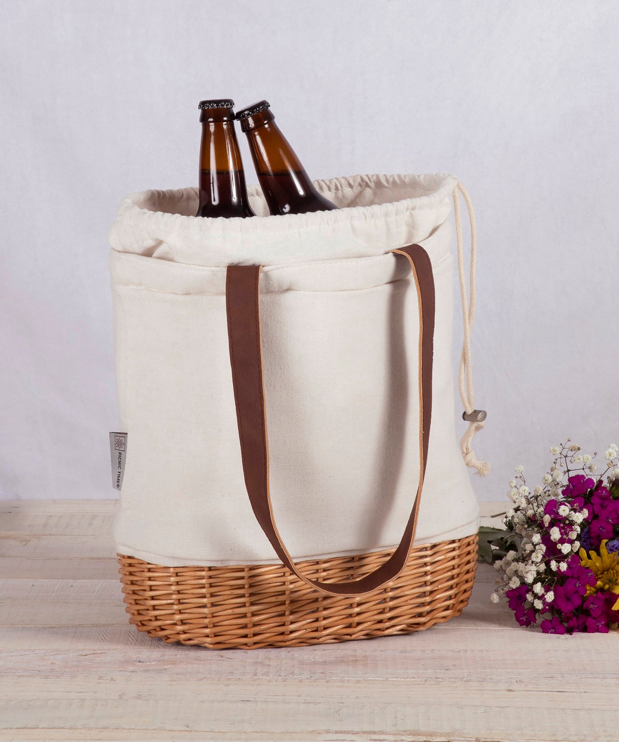 Pico Willow and Canvas Lunch Basket