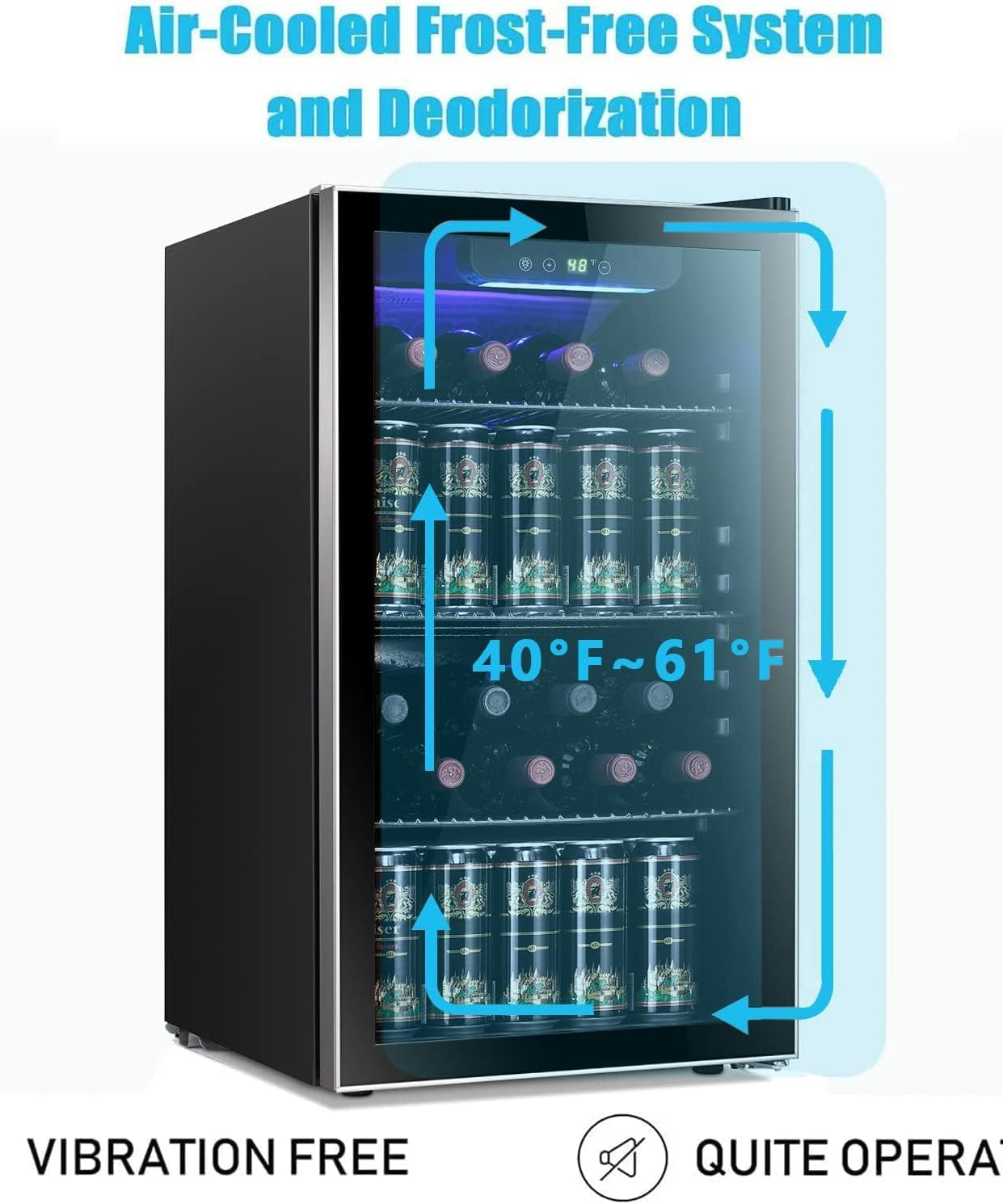 3.2 cu.ft  Wine Cooler/Cabinet Beverage Refrigerator W5899H