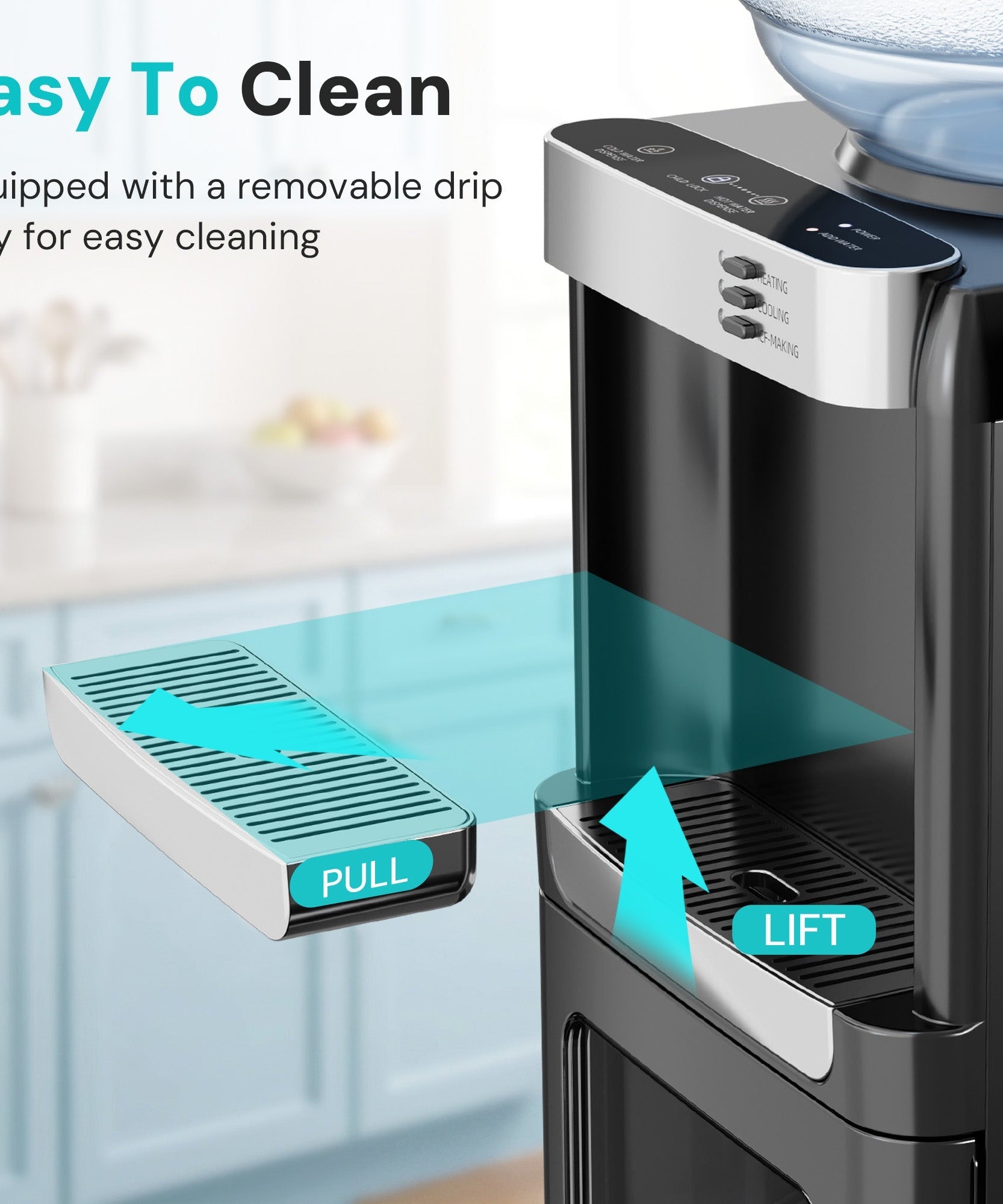 Kismile 3 in 1 Water Cooler Dispenser with Ice Maker WD5815 - Grazingbelles