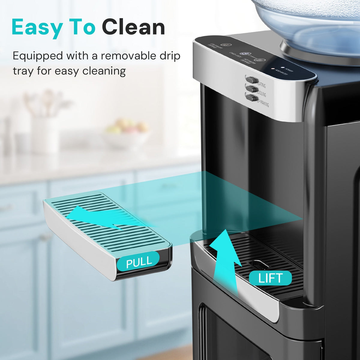 Kismile 3 in 1 Water Cooler Dispenser with Ice Maker WD5815 - Grazingbelles