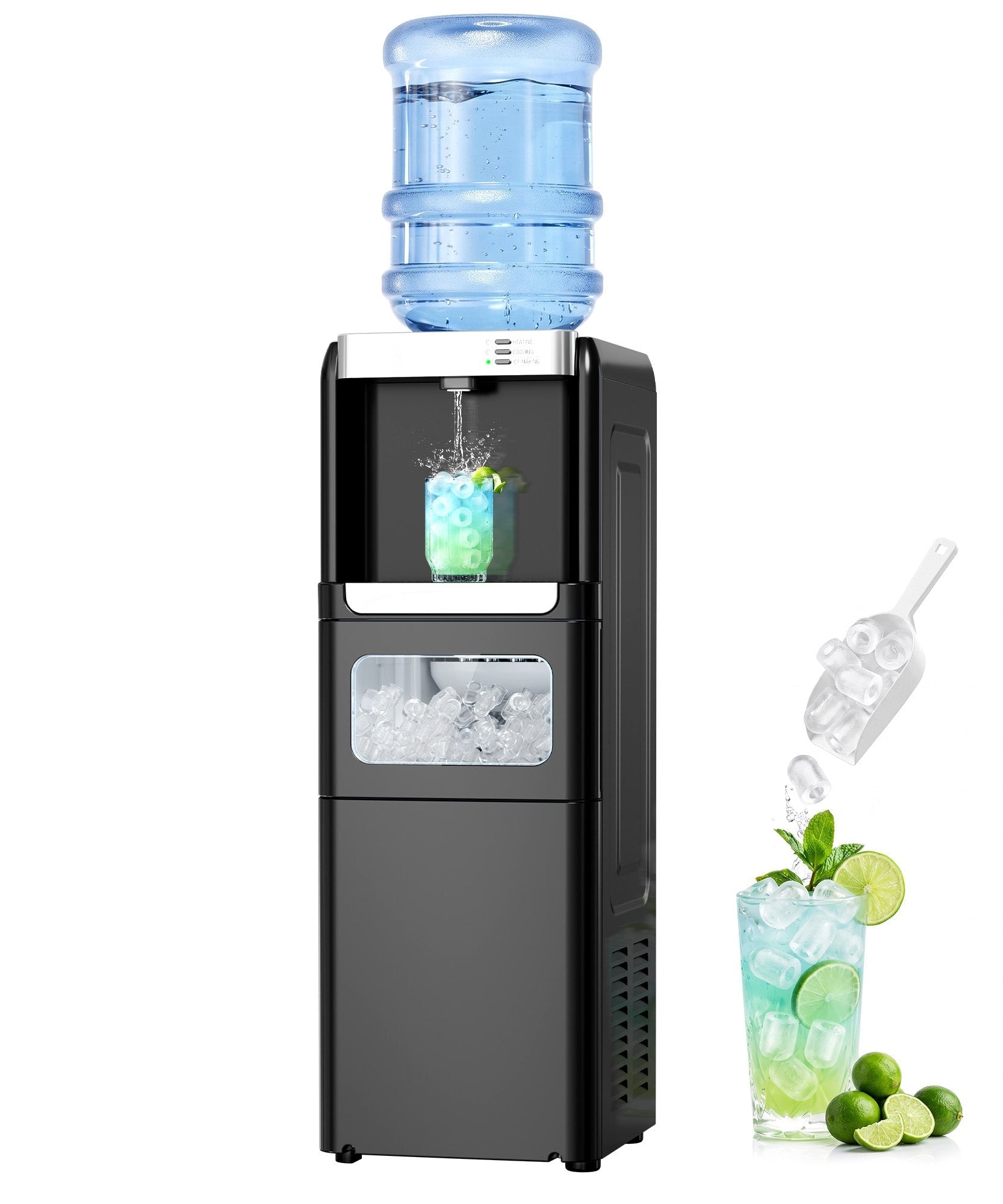 Kismile 3 in 1 Water Cooler Dispenser with Ice Maker WD5815 - Grazingbelles