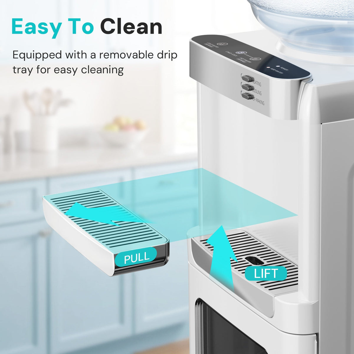 Kismile 3 in 1 Water Cooler Dispenser with Ice Maker WD5815 - Grazingbelles
