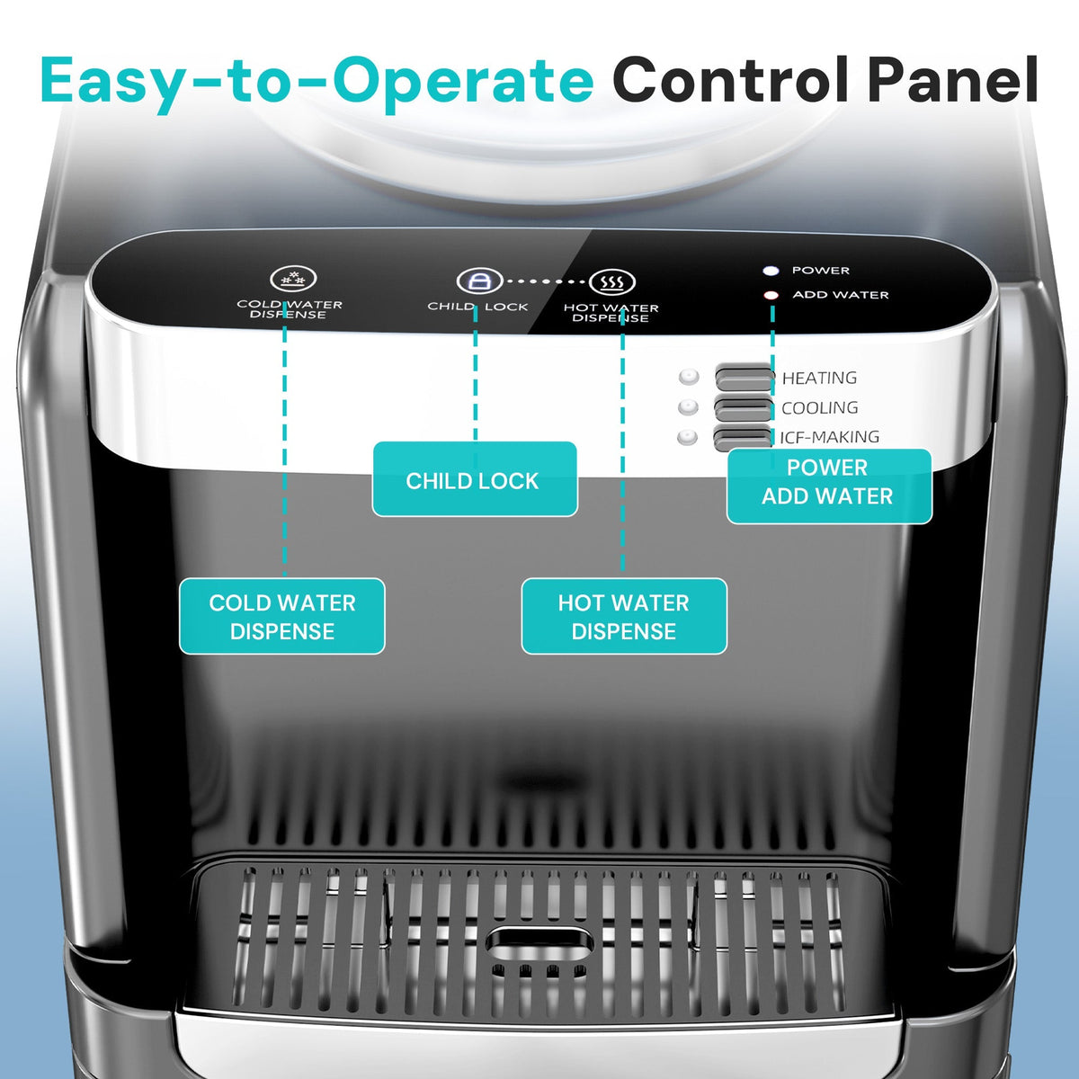 Kismile 3 in 1 Water Cooler Dispenser with Ice Maker WD5815 - Grazingbelles