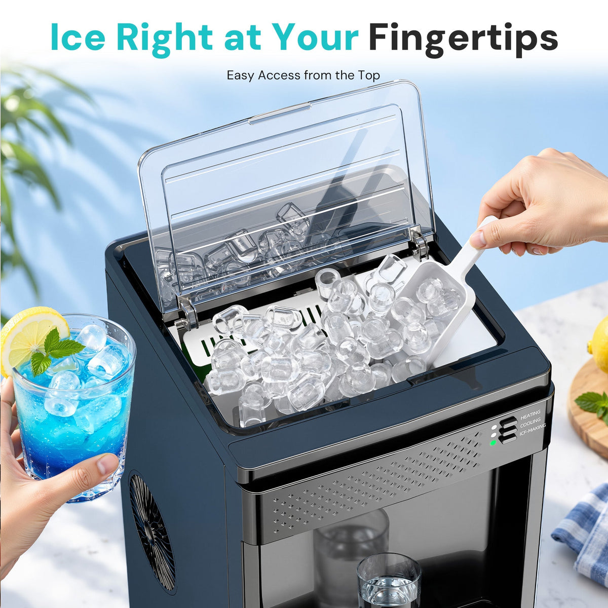 Kismile 3 in 1 Water Cooler Dispenser with Ice Maker WD5815 - Grazingbelles