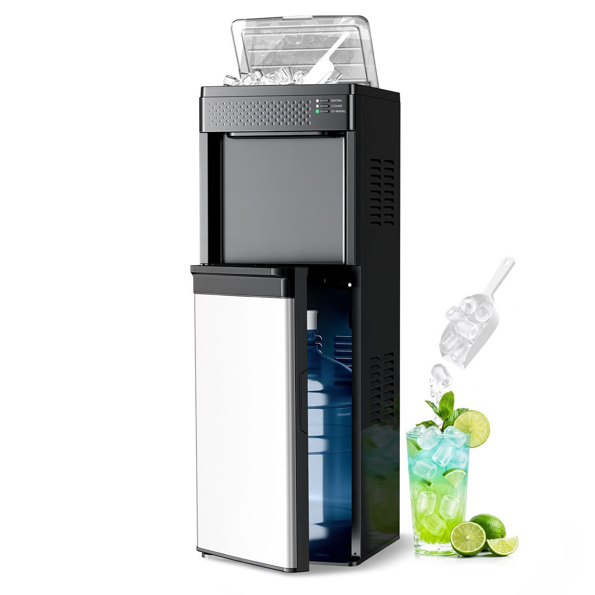 Kismile 3 in 1 Water Cooler Dispenser with Ice Maker WD5815 - Grazingbelles