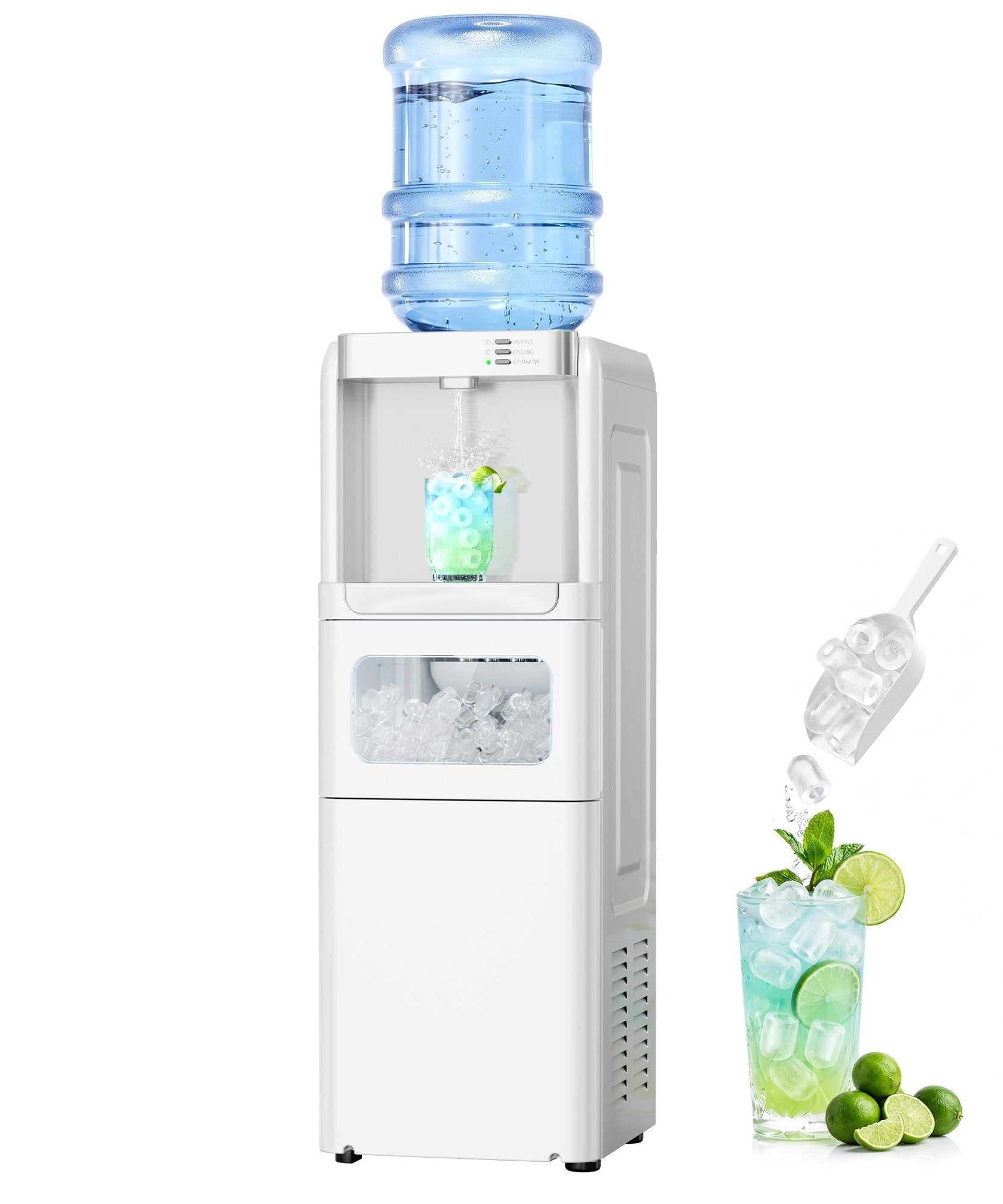 Kismile 3 in 1 Water Cooler Dispenser with Ice Maker WD5815 - Grazingbelles