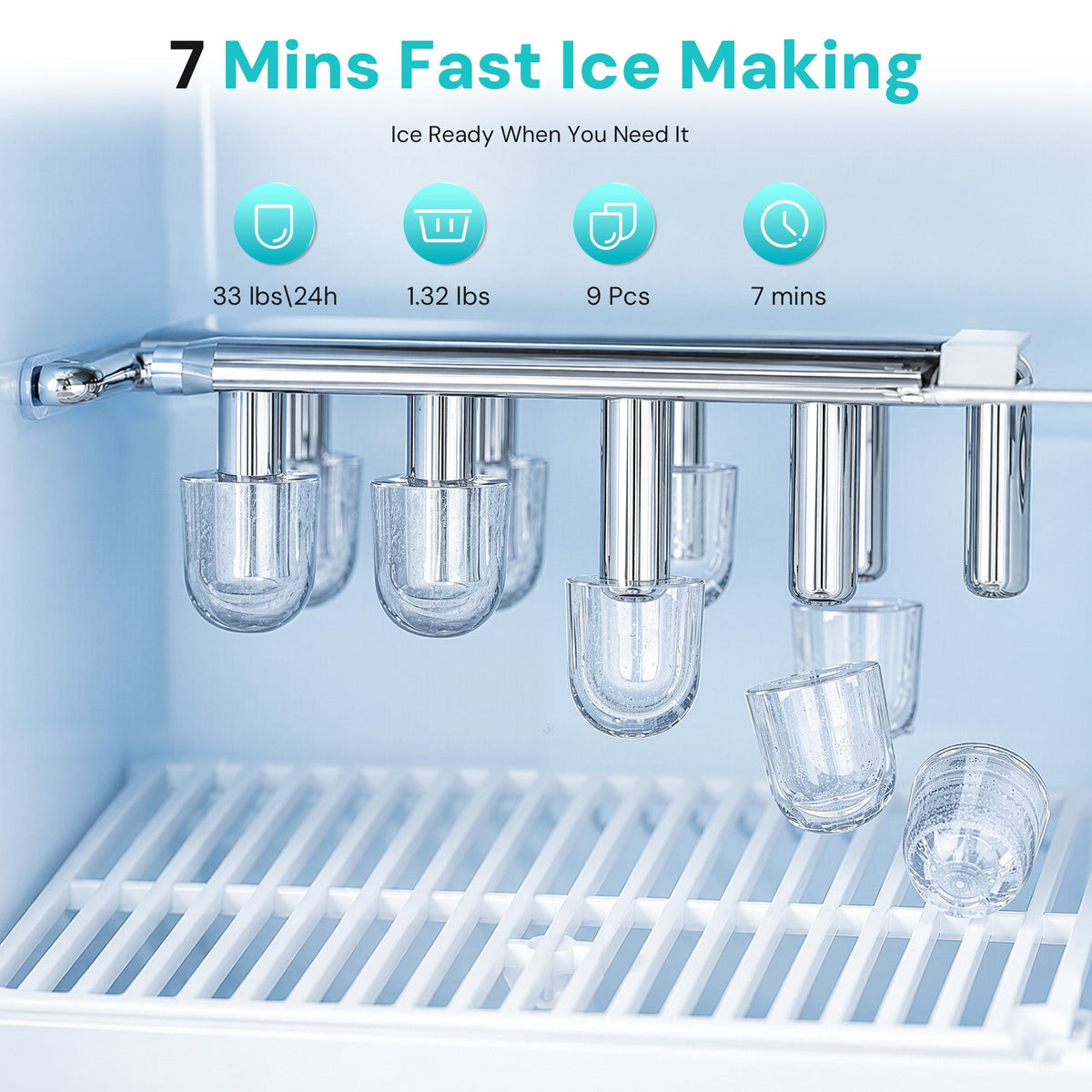 Kismile 3 in 1 Water Cooler Dispenser with Ice Maker WD5815 - Grazingbelles