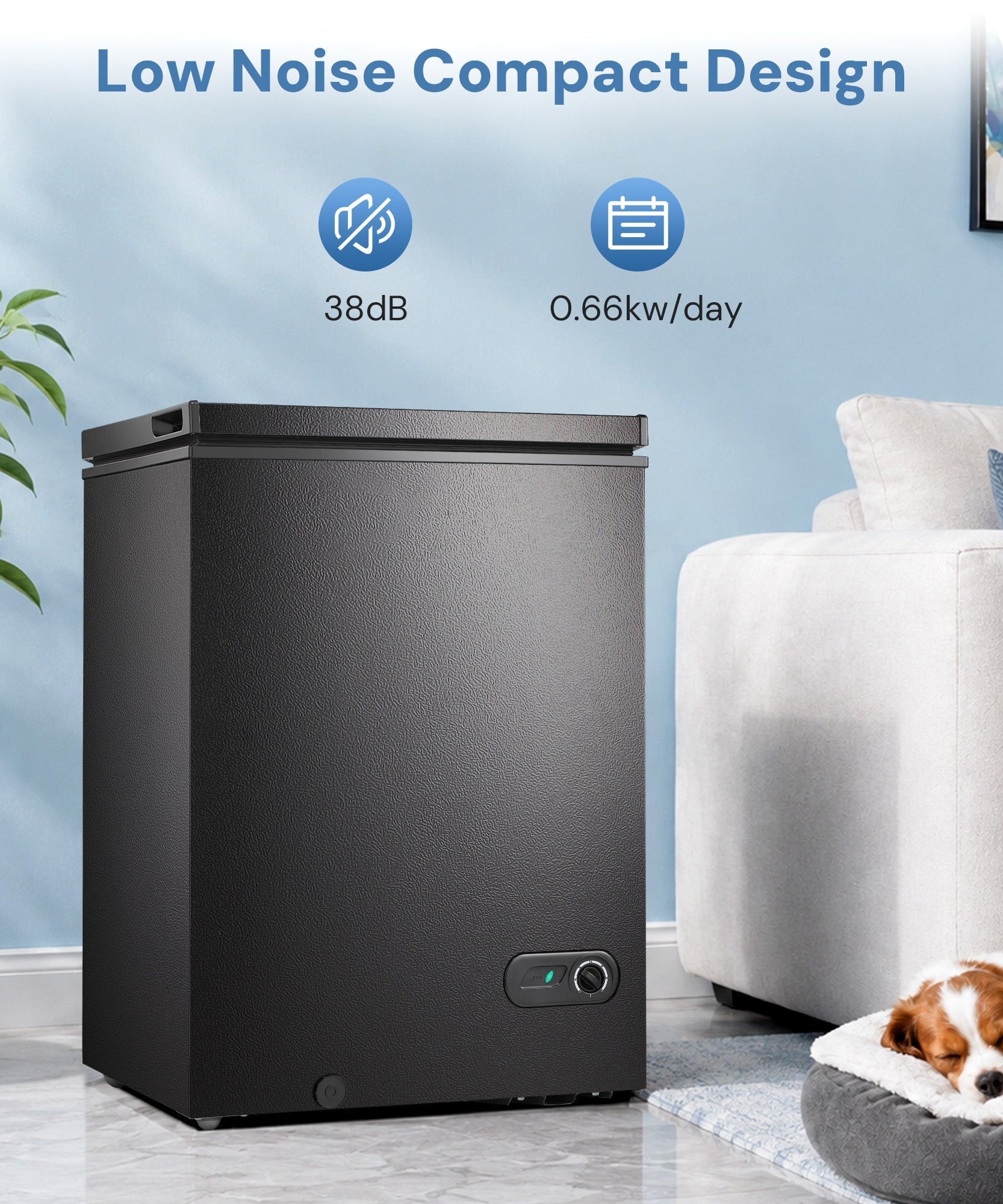 3.5 Cubic Feet Chest Freezer with 2 Removable Baskets D5897H