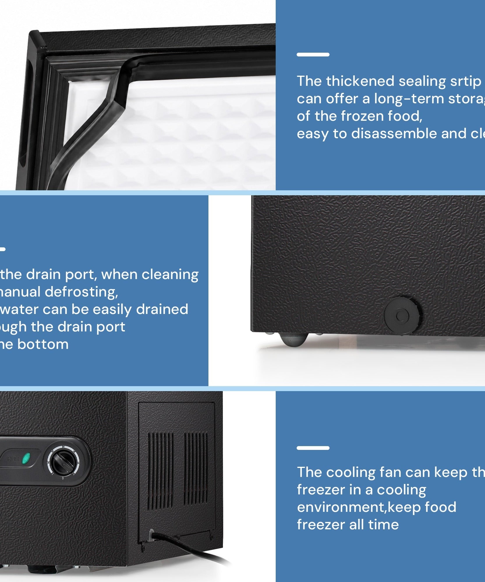 3.5 Cubic Feet Chest Freezer with 2 Removable Baskets D5897H