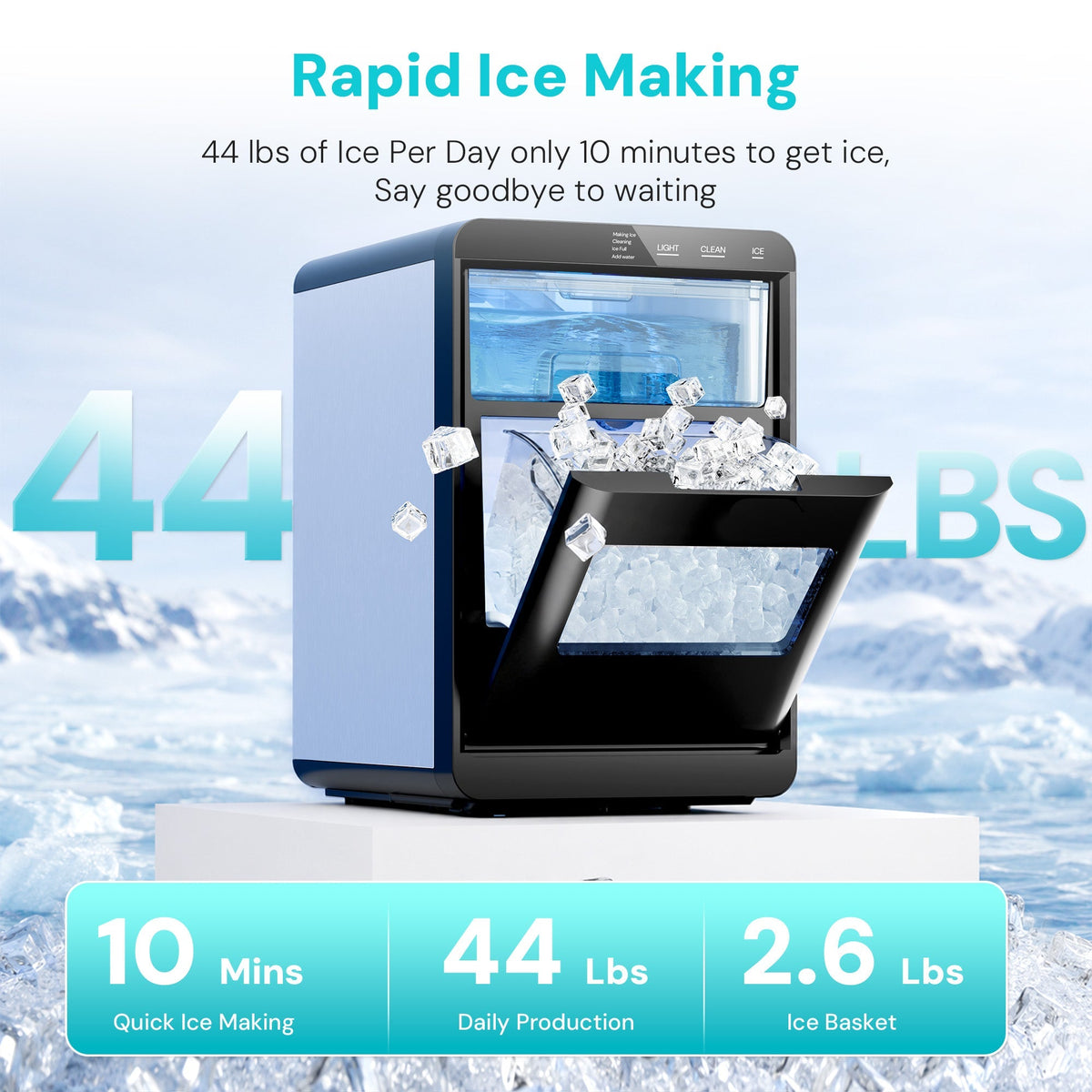 Kismile Clear Square Ice Cubes Maker 58003RIM0