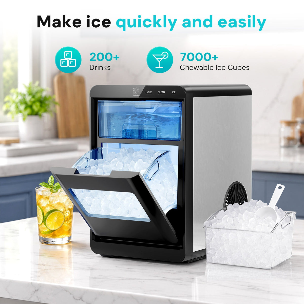 Kismile Clear Square Ice Cubes Maker 58003RIM0