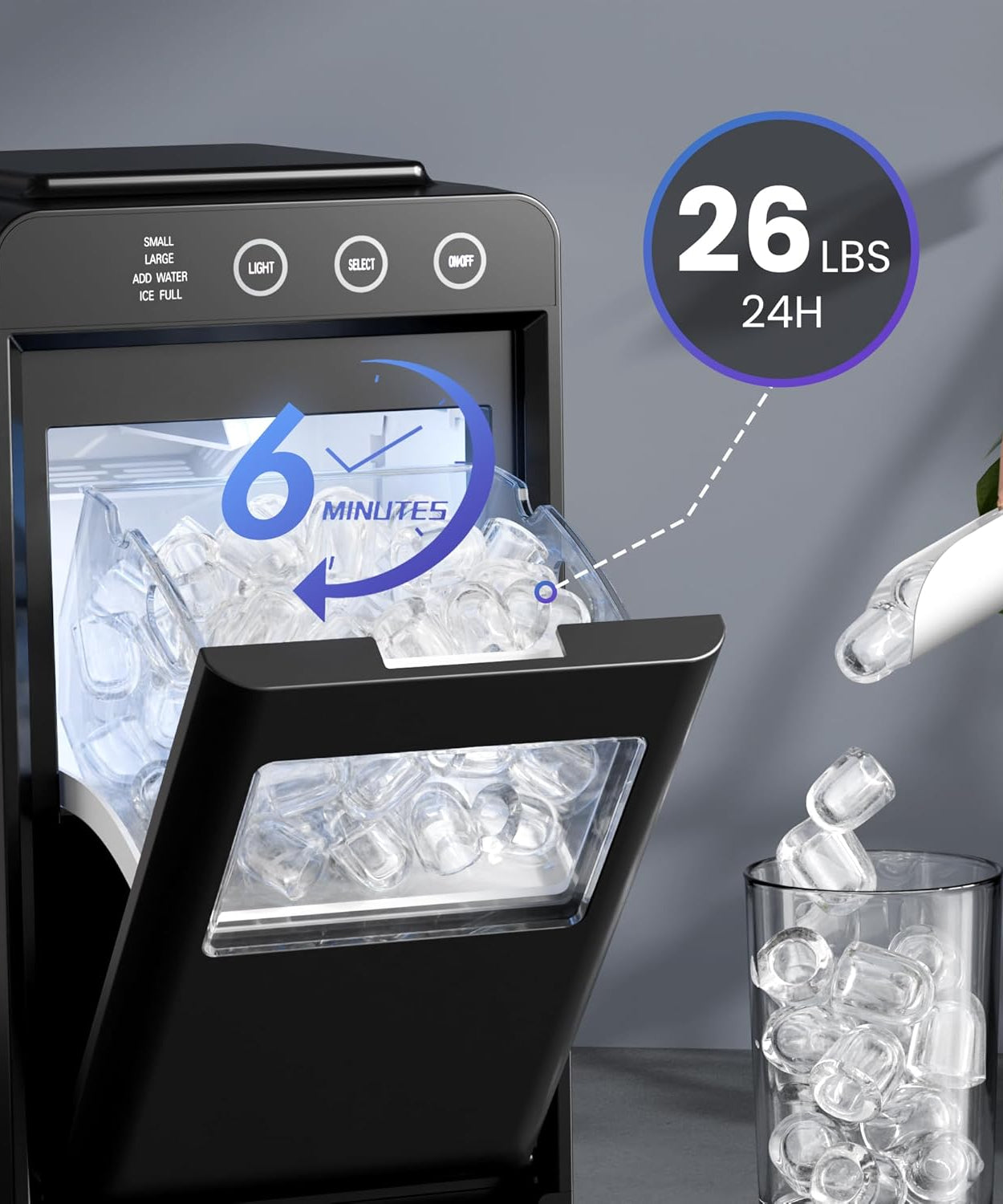 Kismile Clear Square Ice Cubes Maker 58003RIM0
