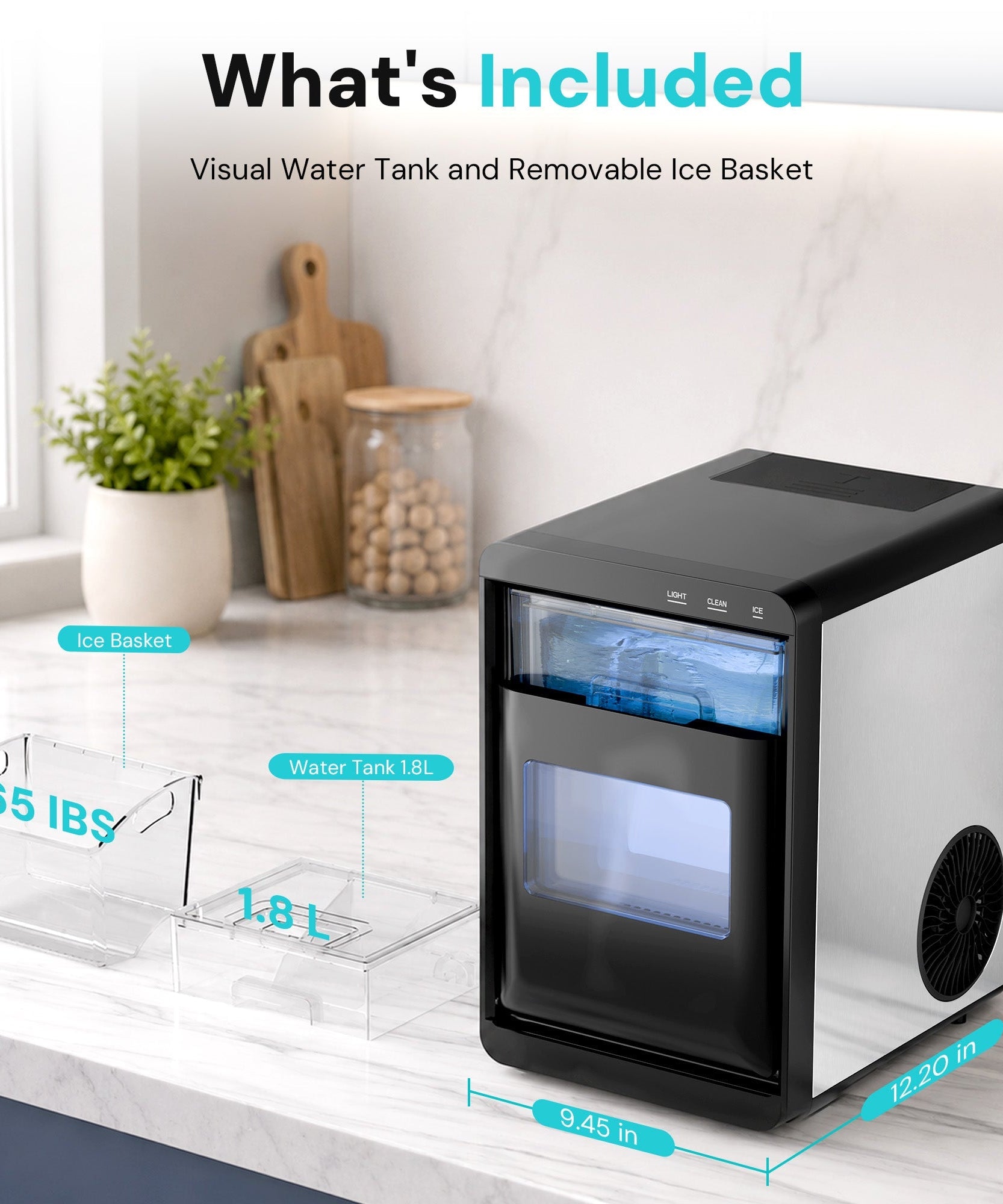 Kismile Clear Square Ice Cubes Maker 58003RIM0
