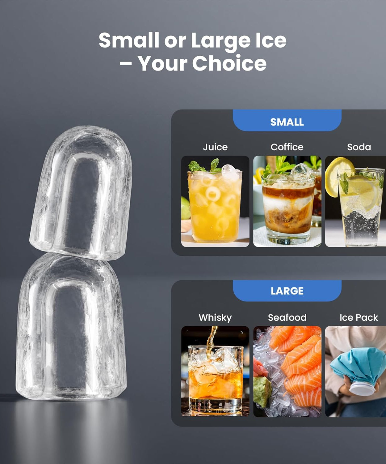 Kismile Clear Square Ice Cubes Maker 58003RIM0