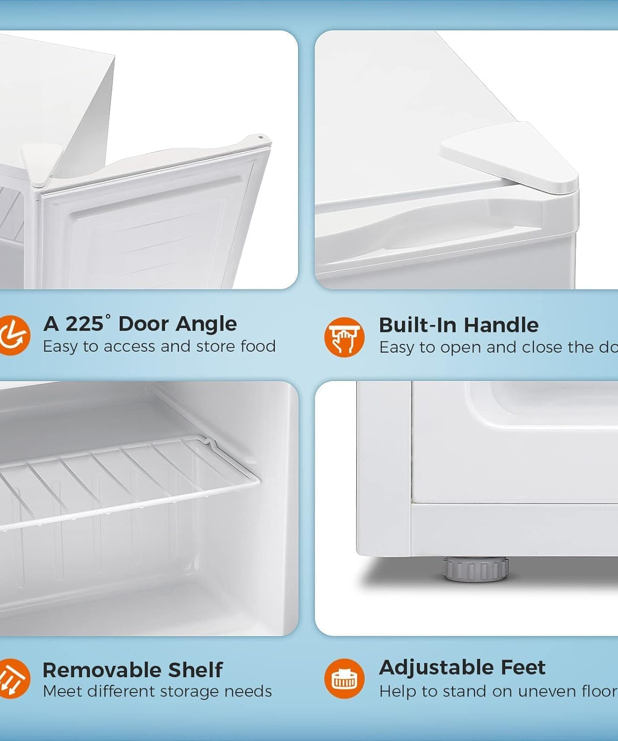 Kismile Mini Freezer,1.1 Cu.ft Upright Freezer with Reversible Single Door - Grazingbelles