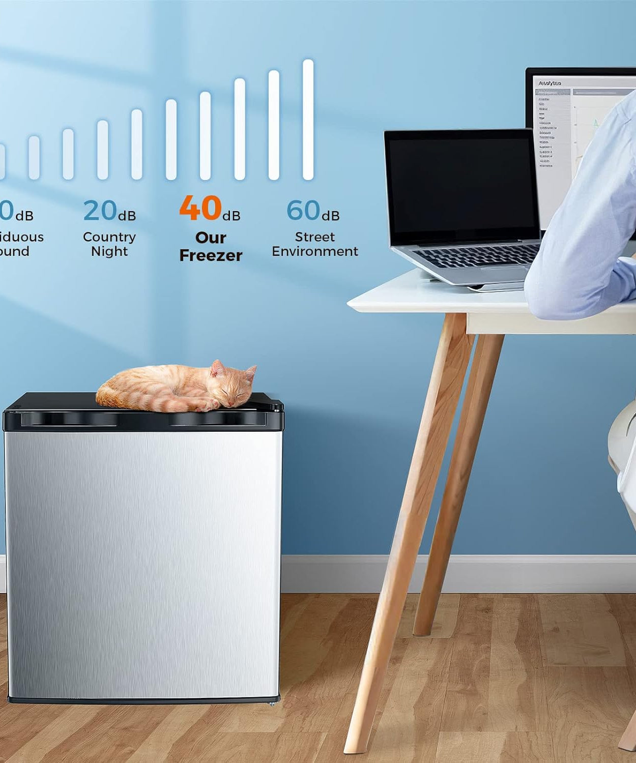 Kismile Mini Freezer,1.1 Cu.ft Upright Freezer with Reversible Single Door - Grazingbelles