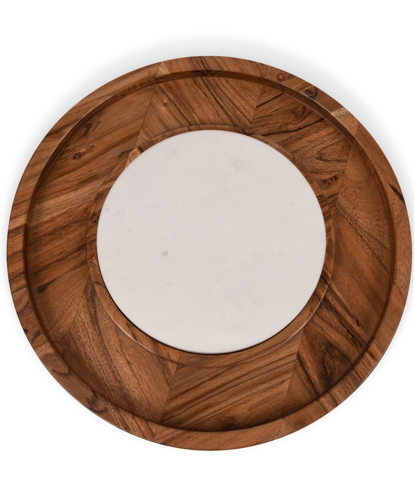 Isla Serving Platter with Marble Cheeseboard Insert