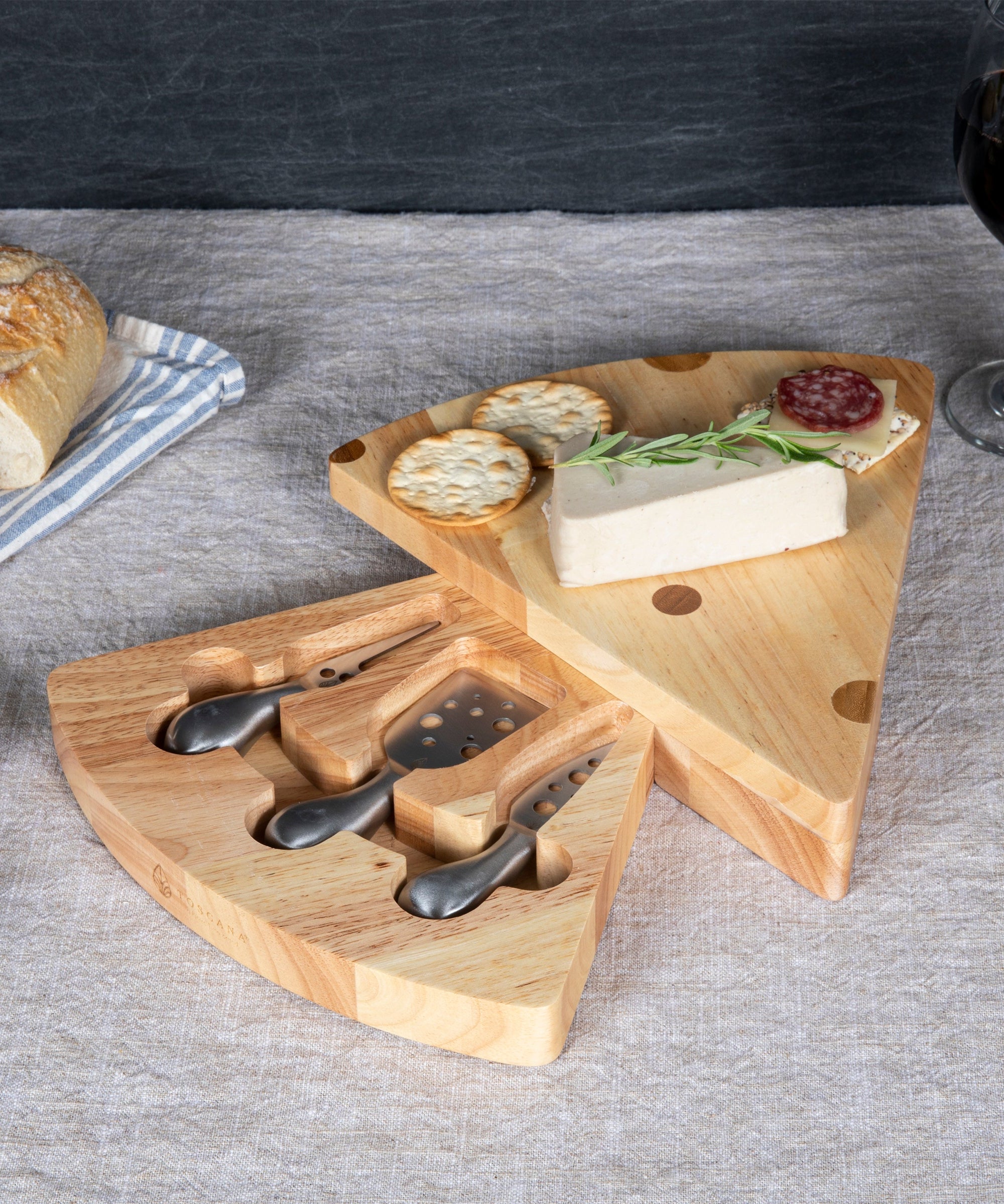 Swiss Cheese Cutting Board & Tools Set